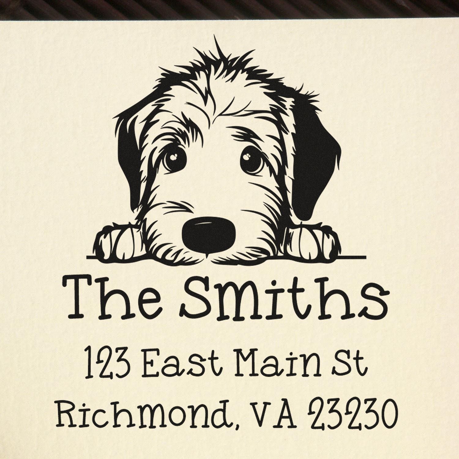 PSI Pre-Inked Irish Wolfhound Puppy Dog High-Quality Address Stamp - Engineer Seal Stamps