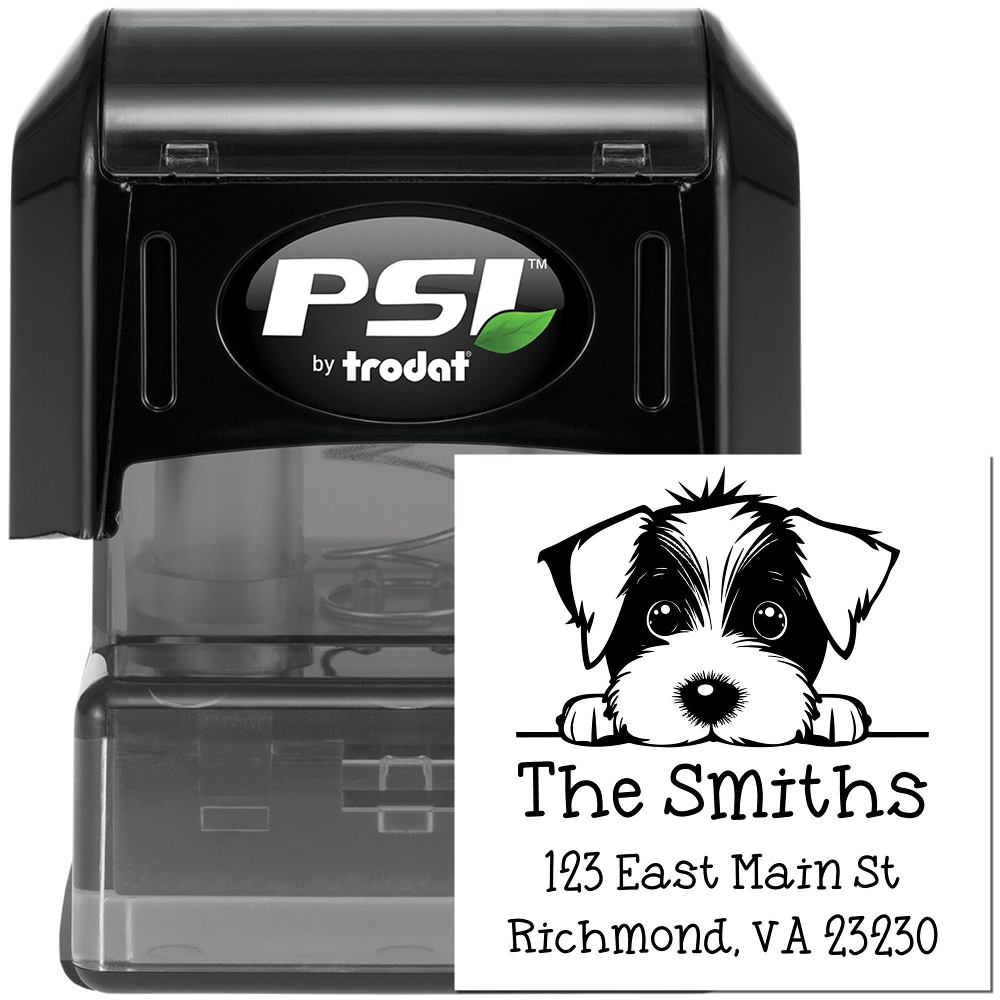PSI Pre-Inked Jack Russell Puppy Dog Mailing Stamp - Engineer Seal Stamps