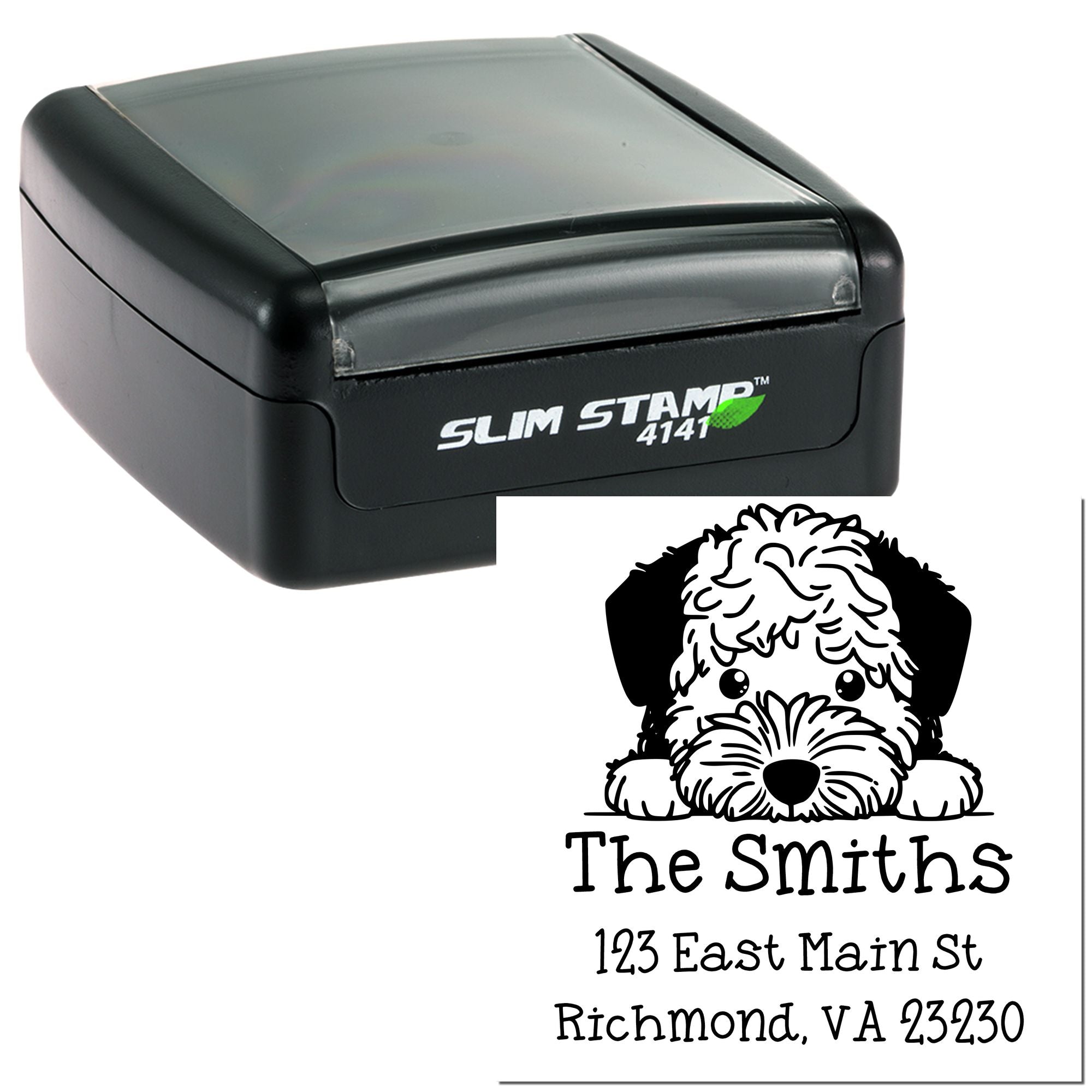 Slim Lagotto Romagnolo Personalized Mailing Address Stamp - Engineer Seal Stamps