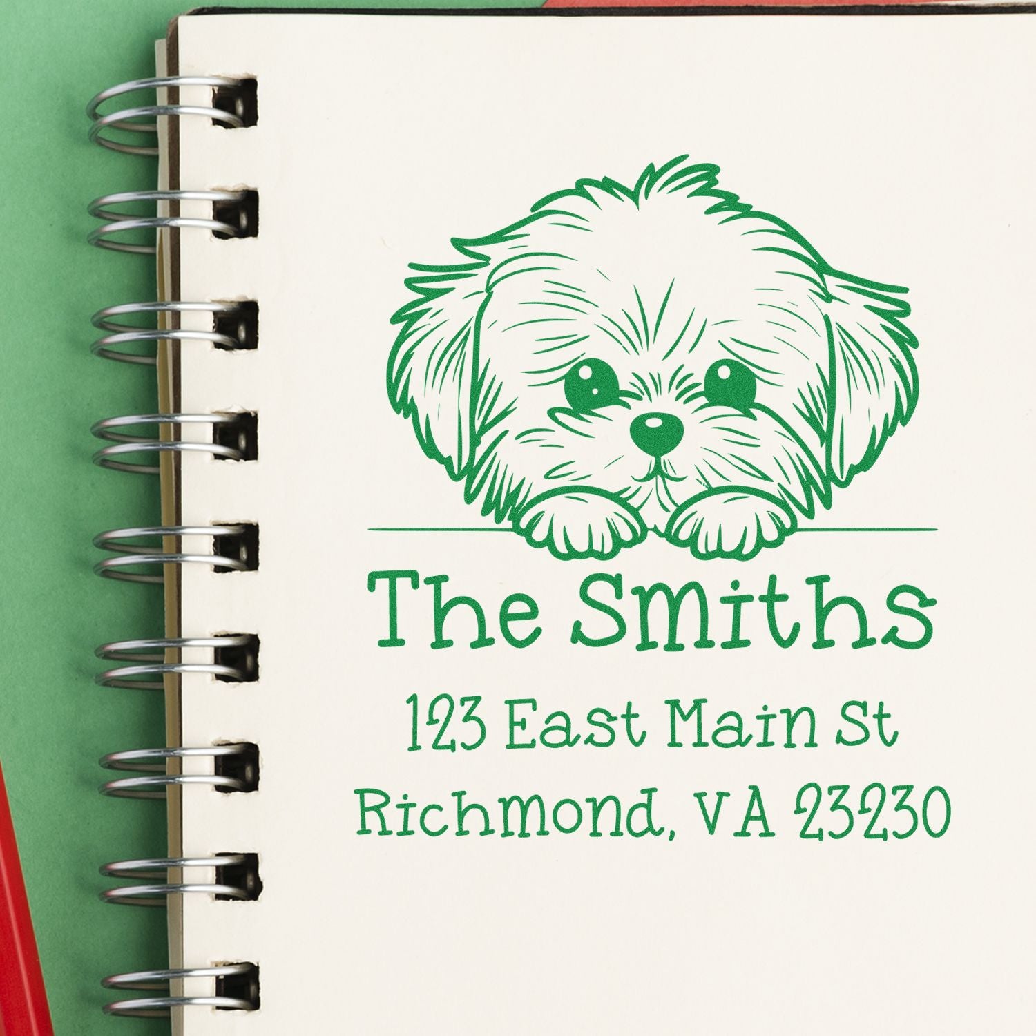 Slim Maltese Personalized Mailing Label Stamp - Engineer Seal Stamps