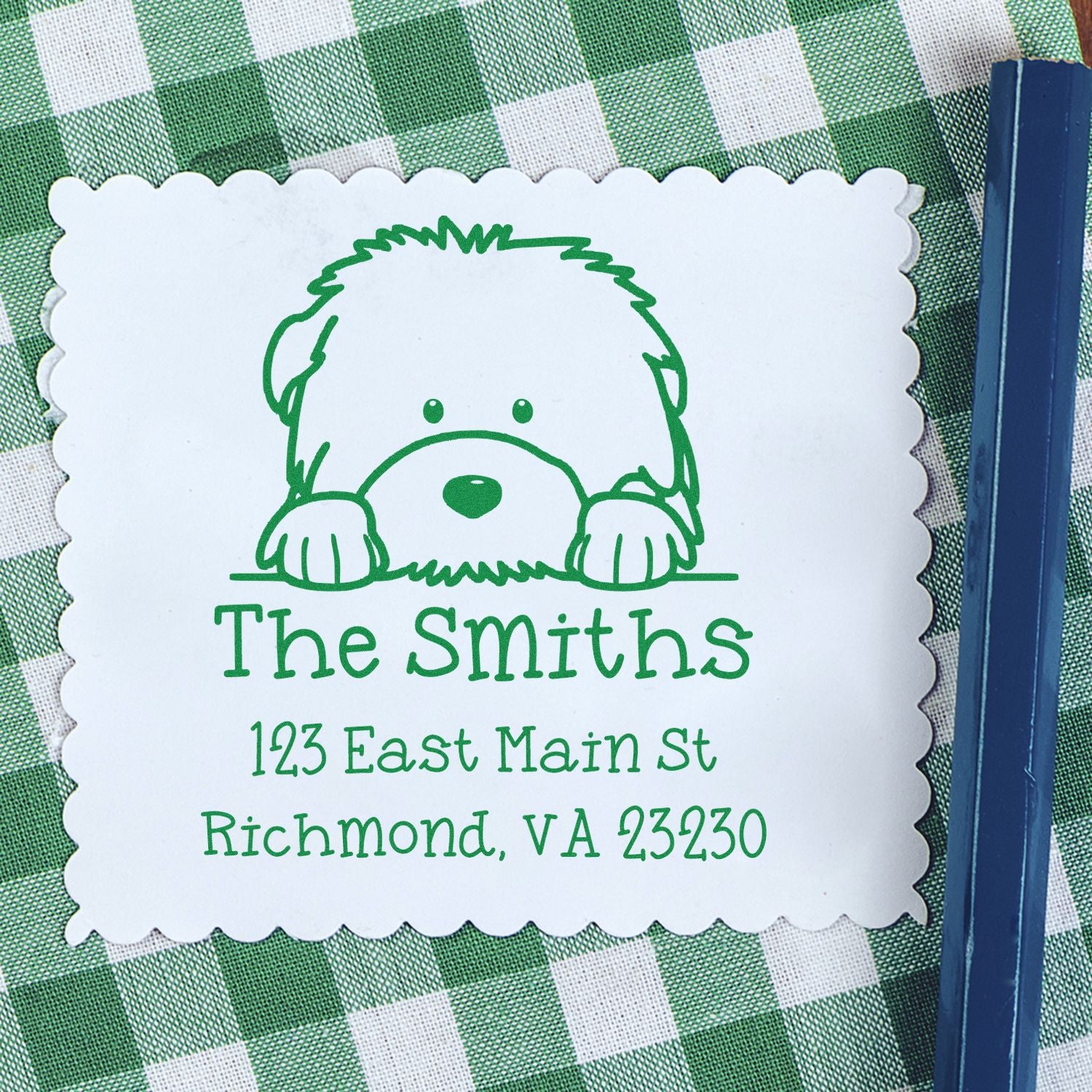 Slim Old English Sheepdog Mailing Stamp - Engineer Seal Stamps