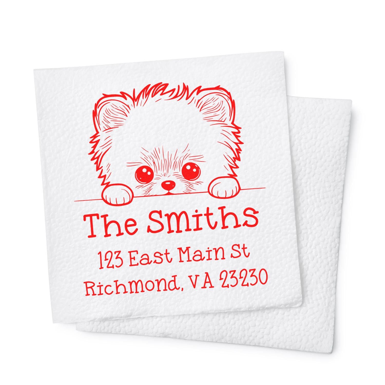 Slim Pomeranian New Home Address Stamp - Engineer Seal Stamps