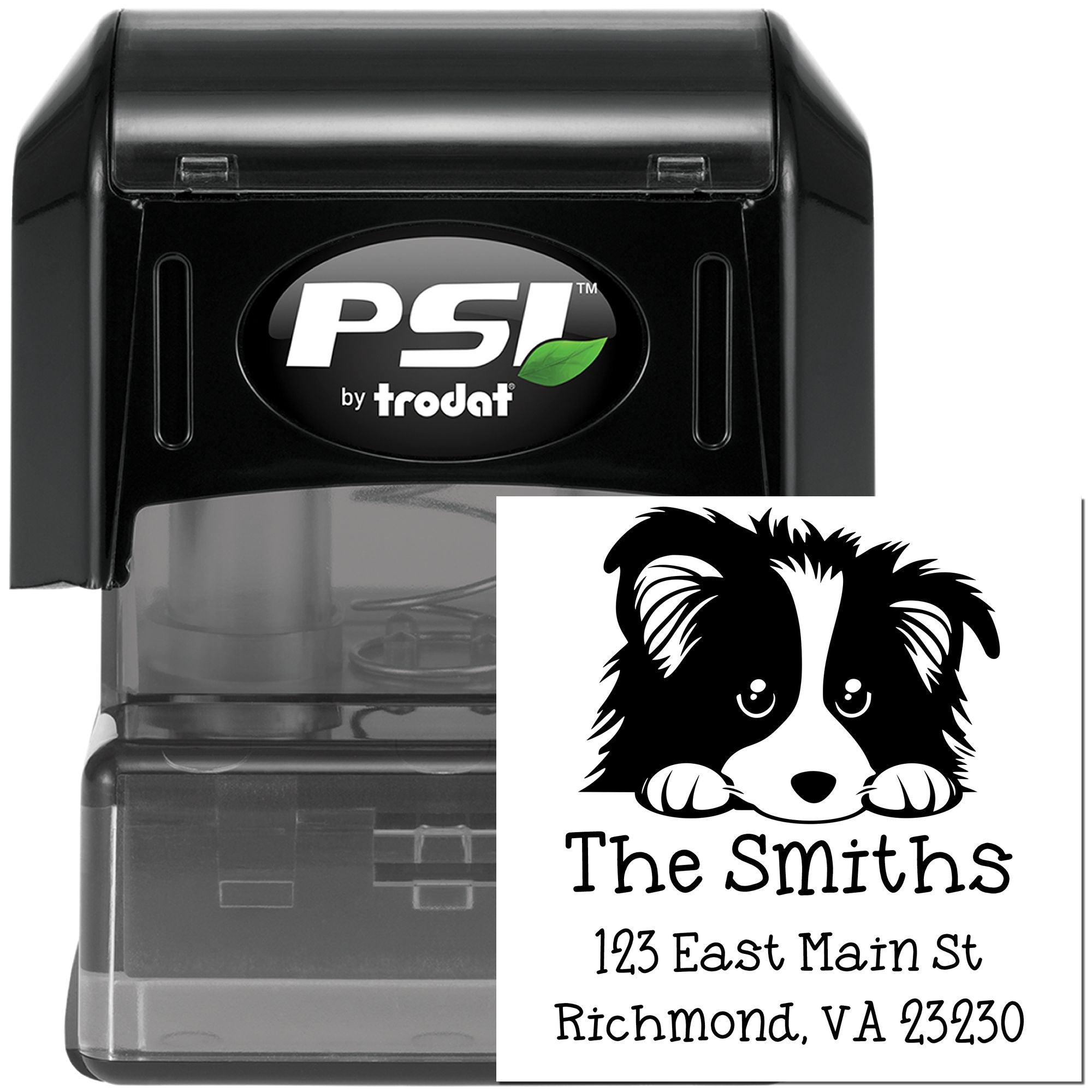 PSI Pre-Inked Shetland Sheepdog Puppy Dog Custom Inked Stamp - Engineer Seal Stamps
