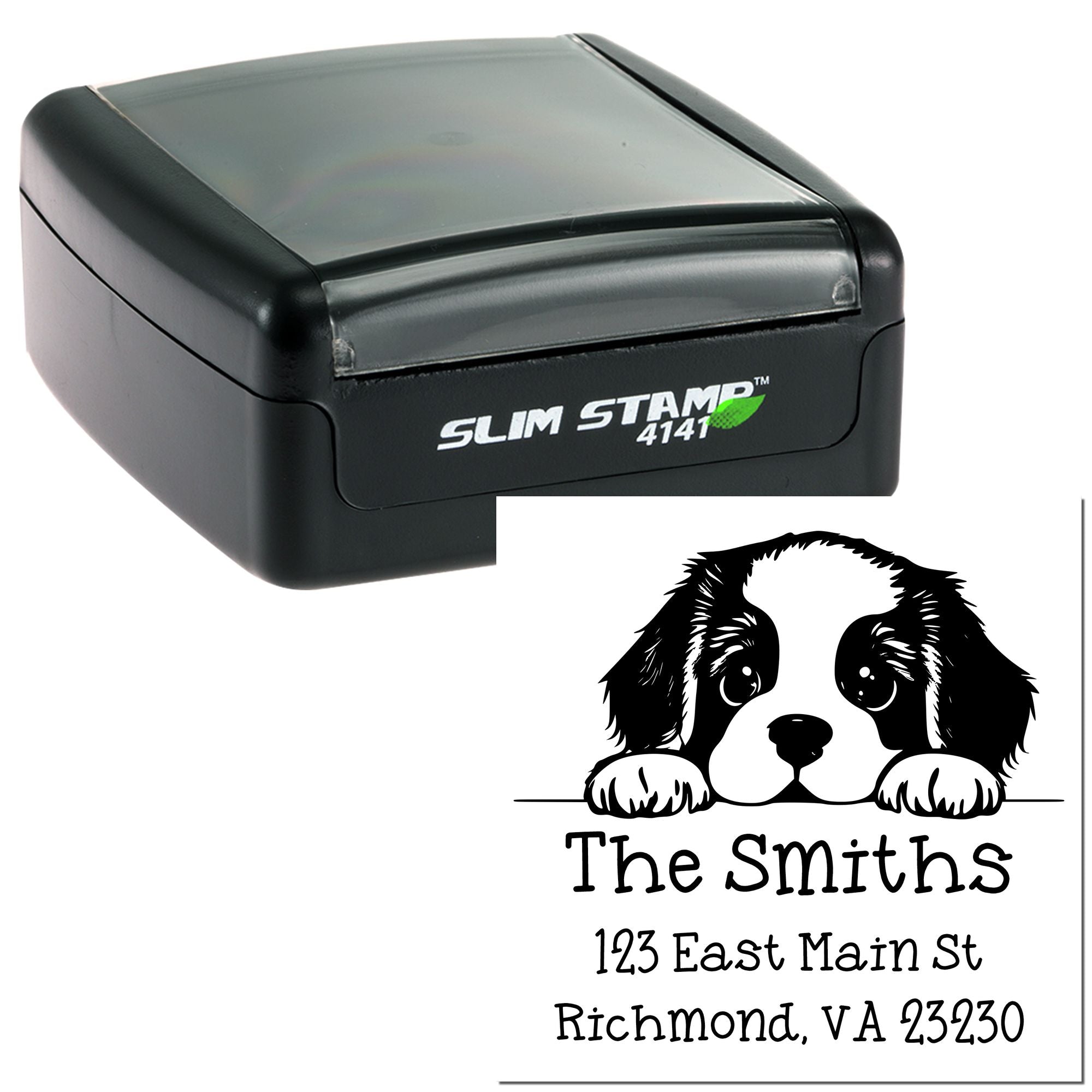 Slim St Bernard Name and Address Stamp - Engineer Seal Stamps
