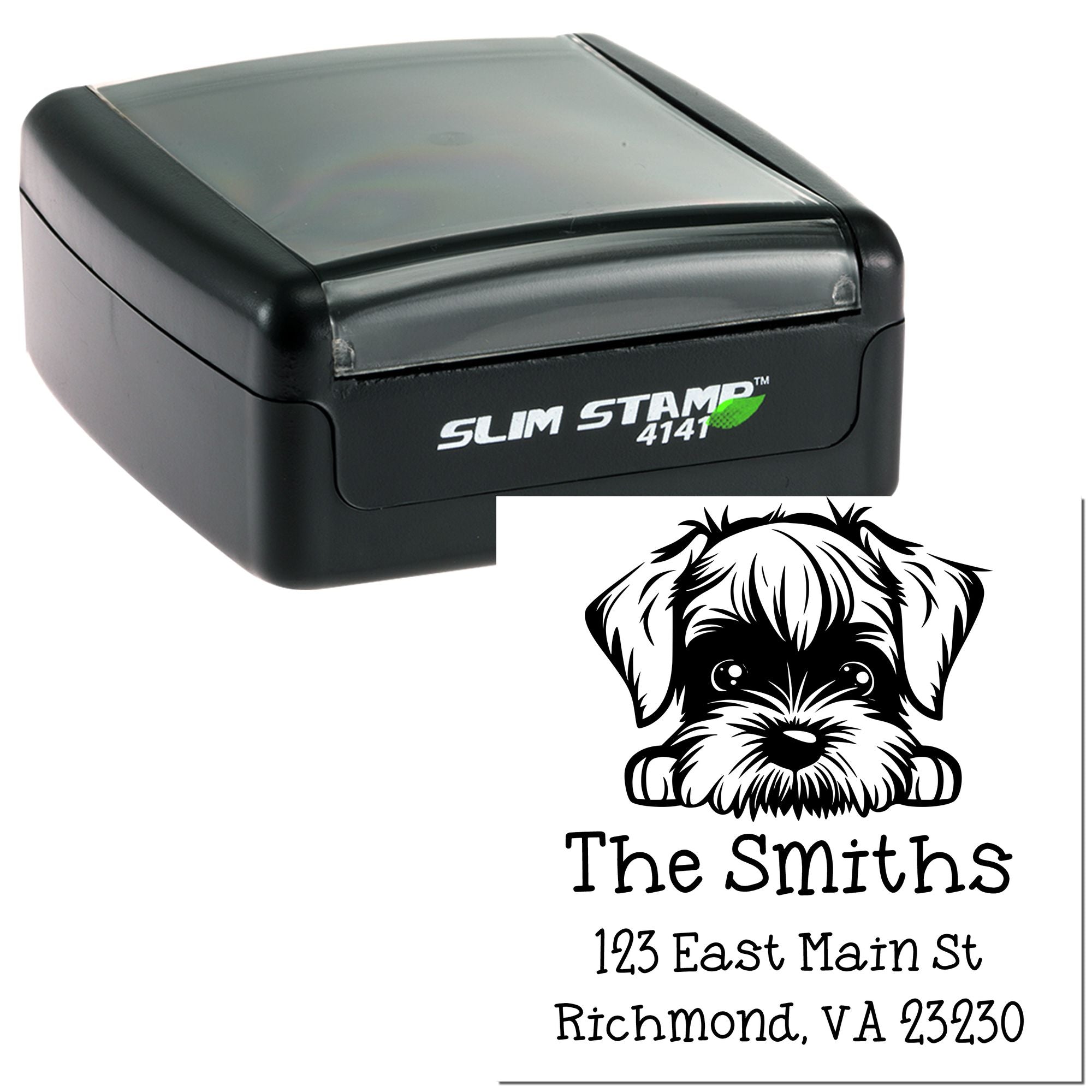 Slim Standard Schnauzer Easy-To-Use Address Stamp - Engineer Seal Stamps