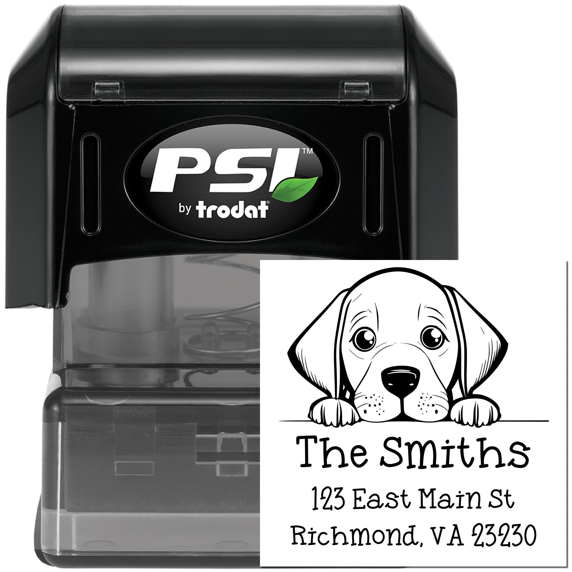 PSI Pre-Inked Vizsla Puppy Dog Custom Mail Stamp - Engineer Seal Stamps
