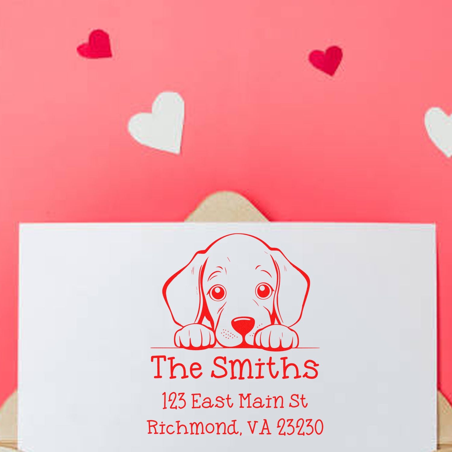 PSI Pre-Inked Weimaraner Puppy Dog Custom Mailing Stamp - Engineer Seal Stamps