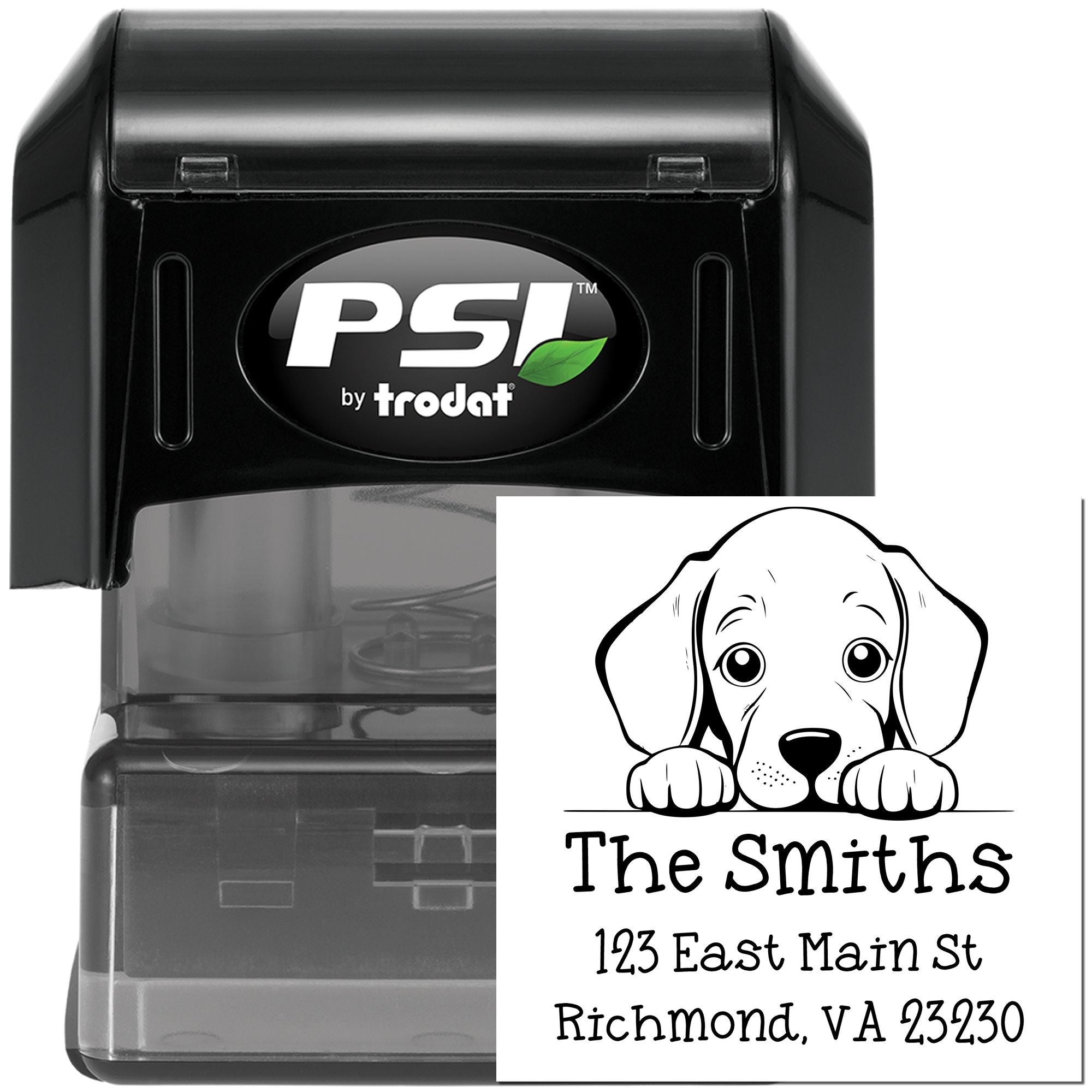 PSI Pre-Inked Weimaraner Puppy Dog Custom Mailing Stamp - Engineer Seal Stamps