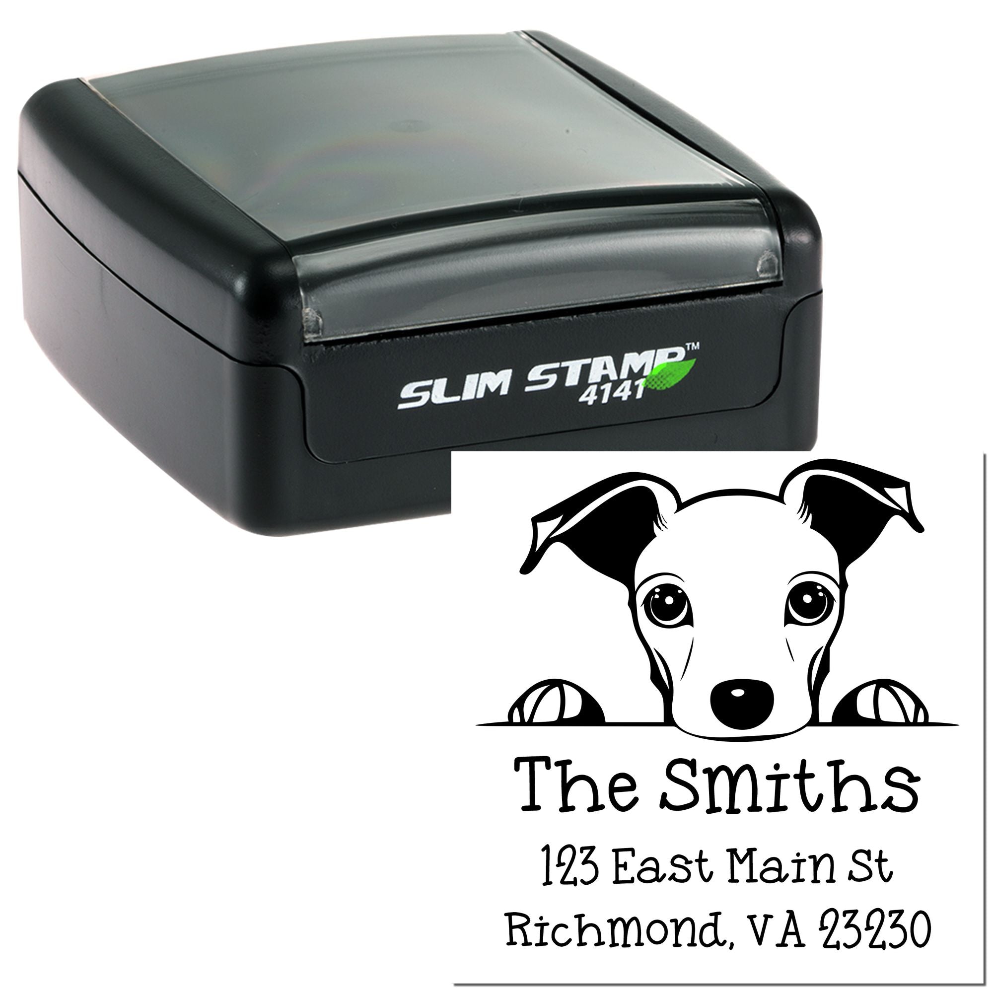 Slim Whippet House Address Stamp - Engineer Seal Stamps