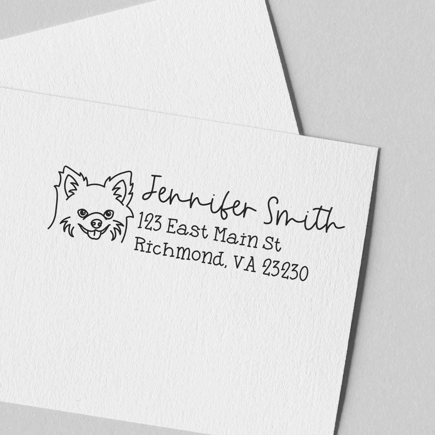 Wood Handle Chihuahua Dog Address Stamp Custom - Engineer Seal Stamps