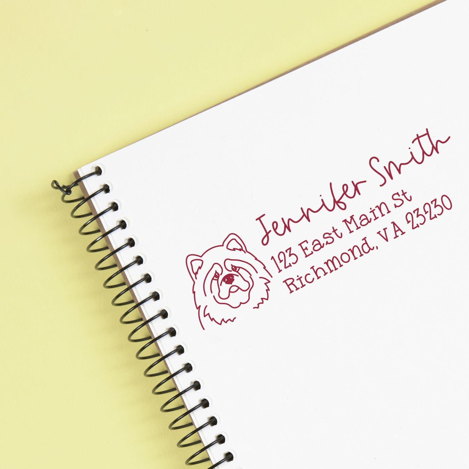 Chow Dog Address Stamp Pre-Inked - Engineer Seal Stamps