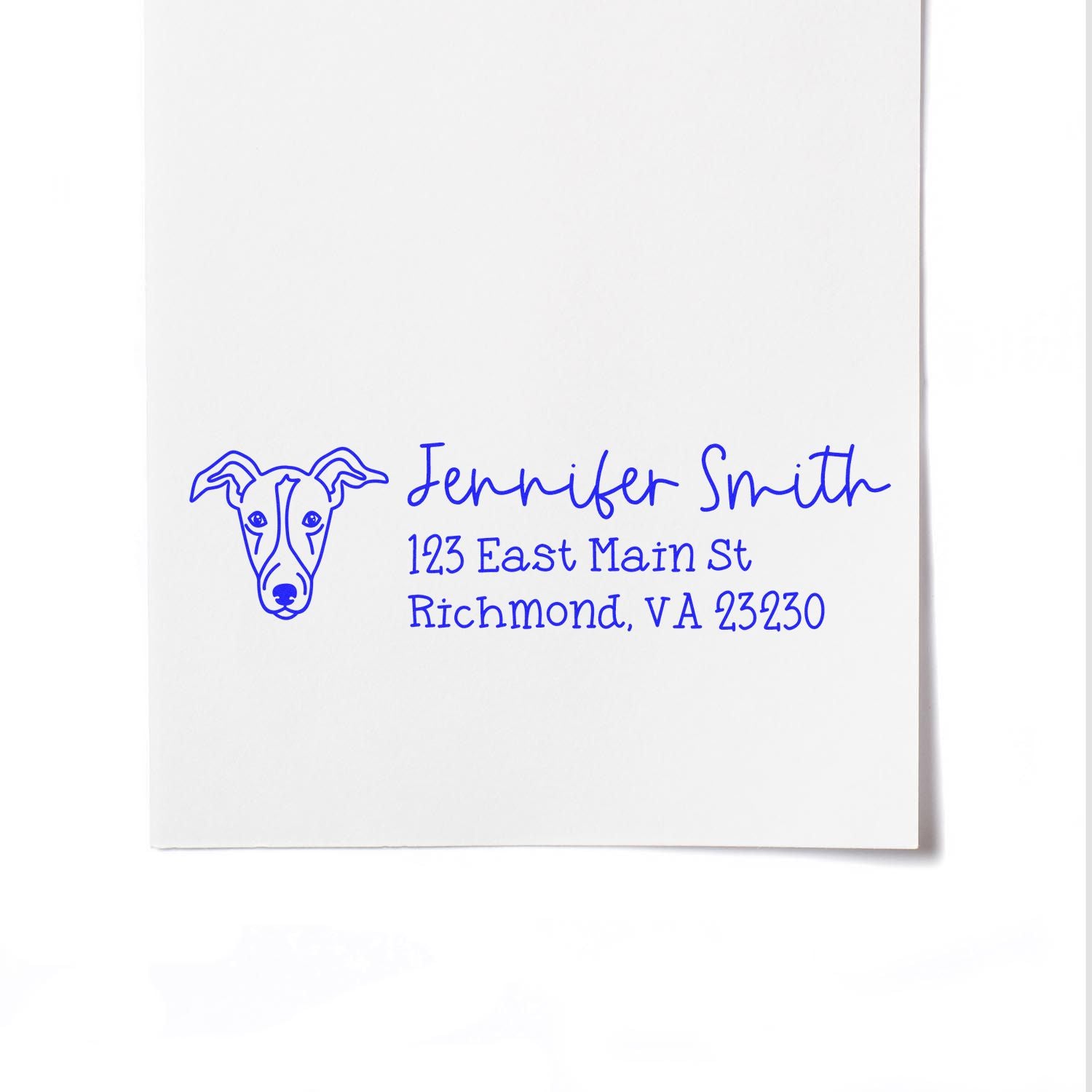 Self-Inking Greyhound Dog Outline Return Address Stamp Personalized - Engineer Seal Stamps