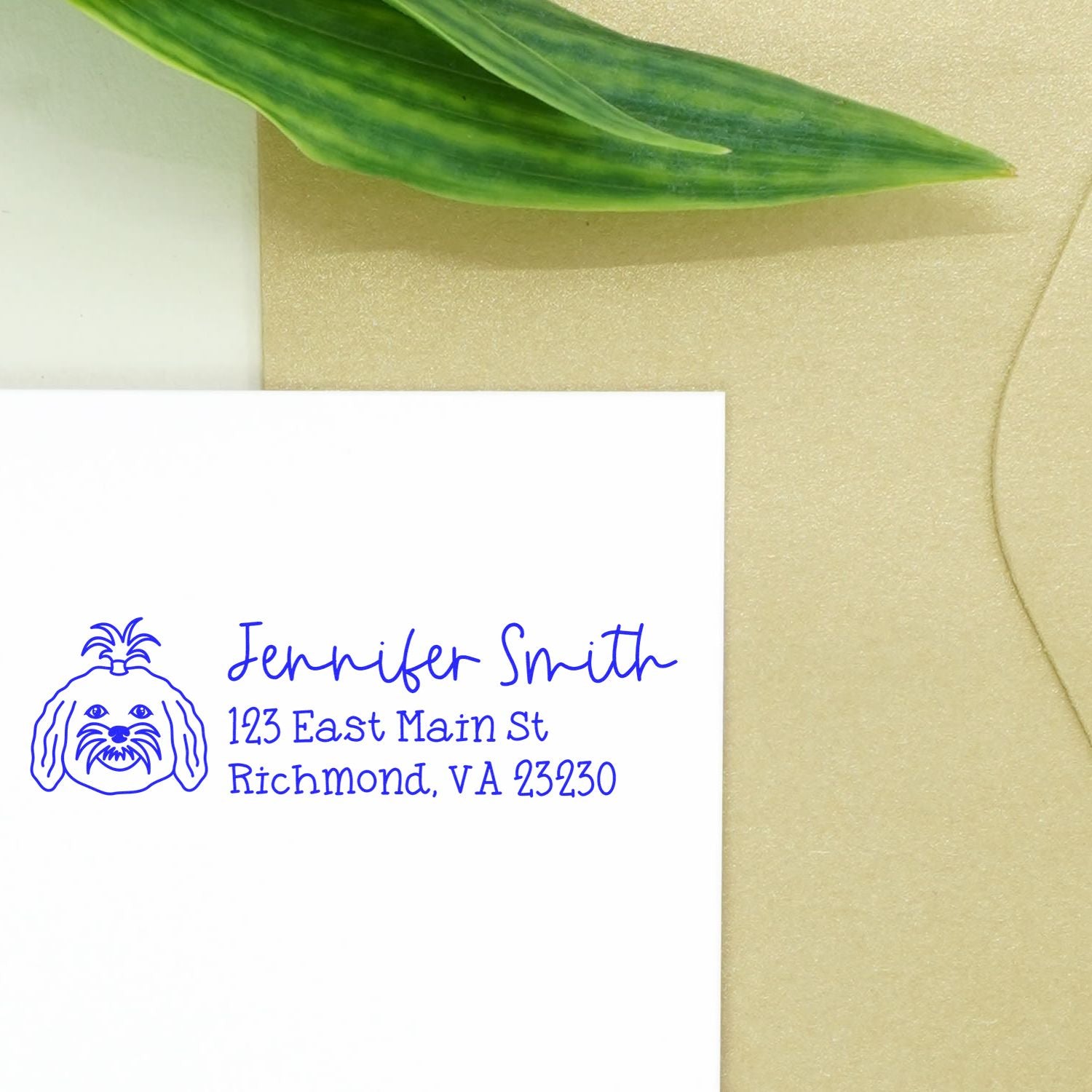 Maltese Dog Address Stamp Pre-Inked - Engineer Seal Stamps