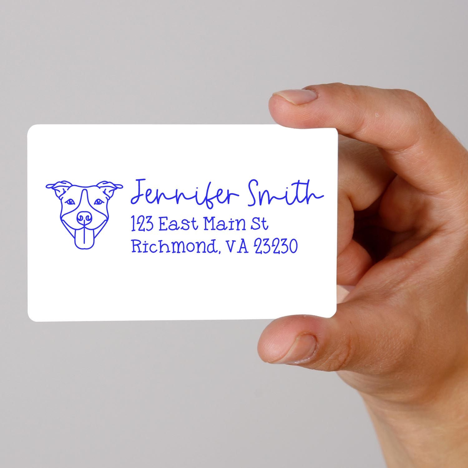 Pitbull Dog Address Stamp Pre-Inked - Engineer Seal Stamps