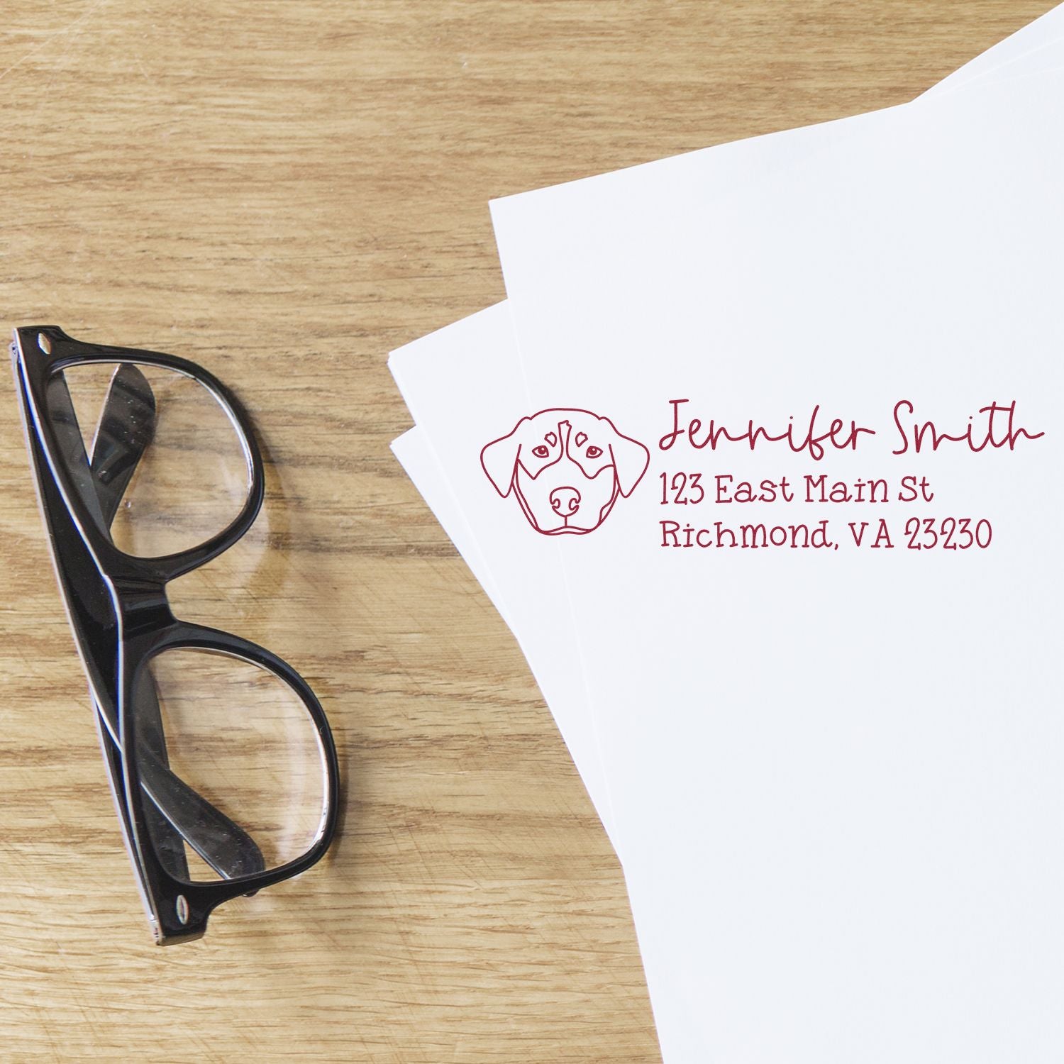 Rottweiler Dog Address Stamp Pre-Inked - Engineer Seal Stamps