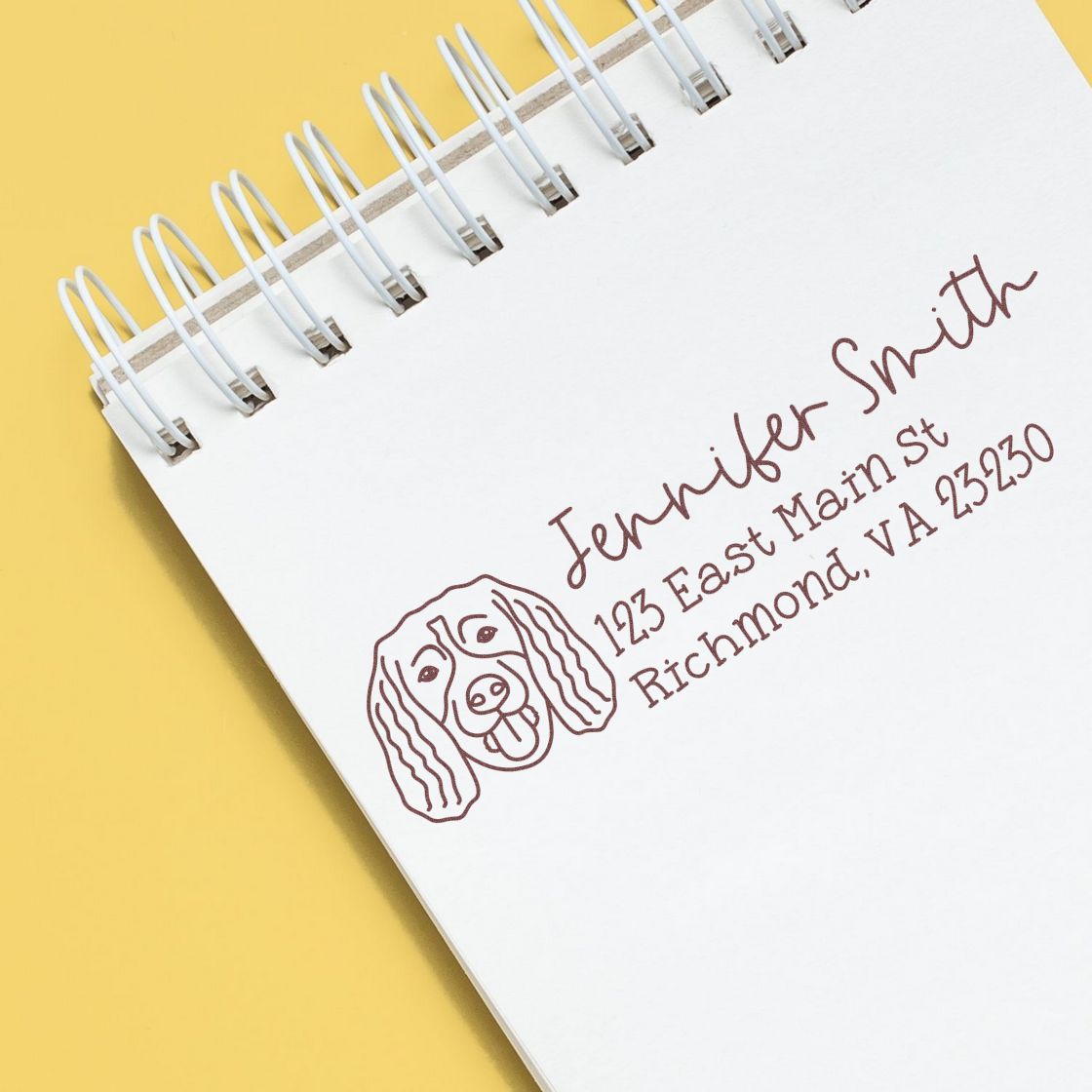 Springer Spaniel Dog Address Stamp Pre-Inked - Engineer Seal Stamps