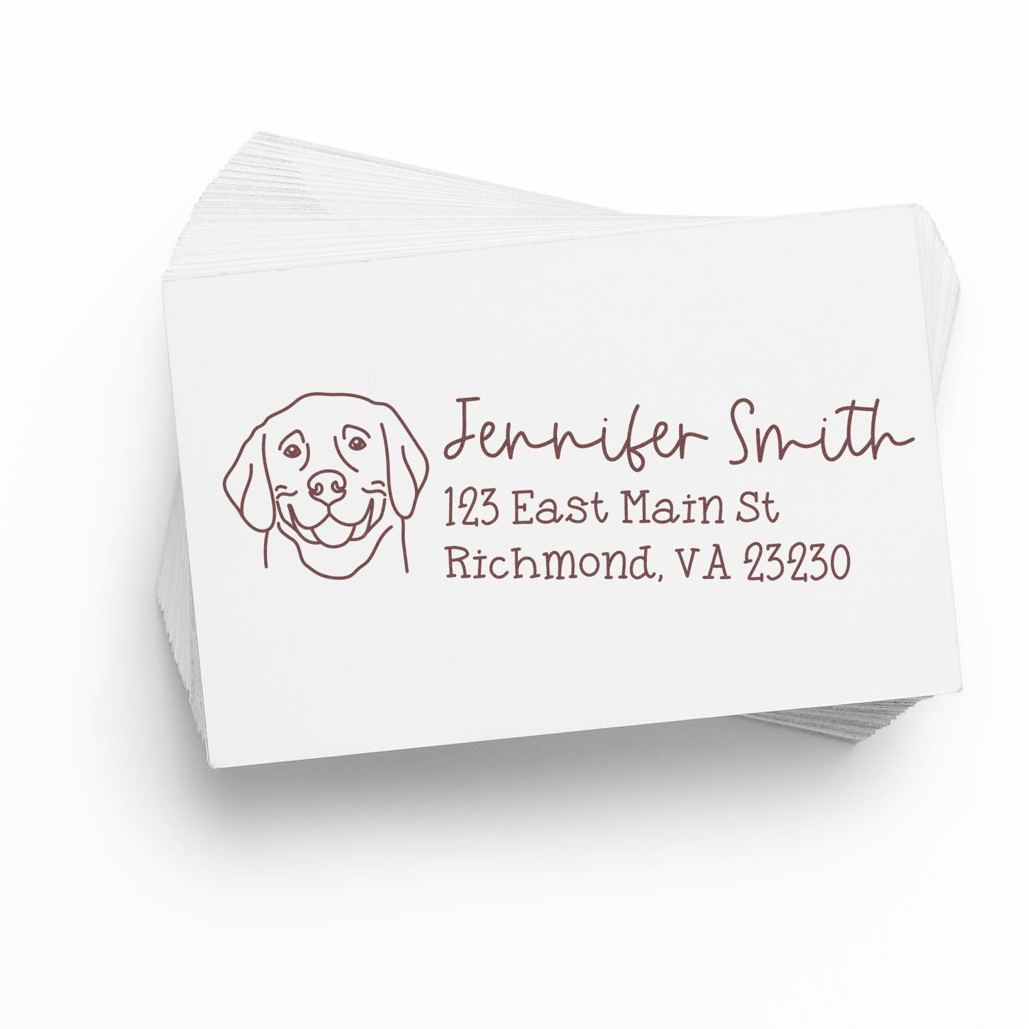 Weimaraner Dog Address Stamp Pre-Inked - Engineer Seal Stamps