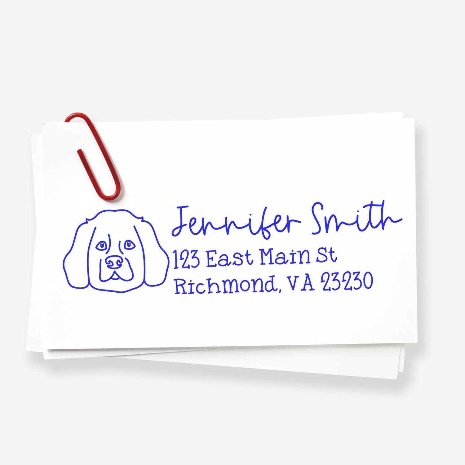 Wood Handle Westie Dog Address Stamp Custom - Engineer Seal Stamps