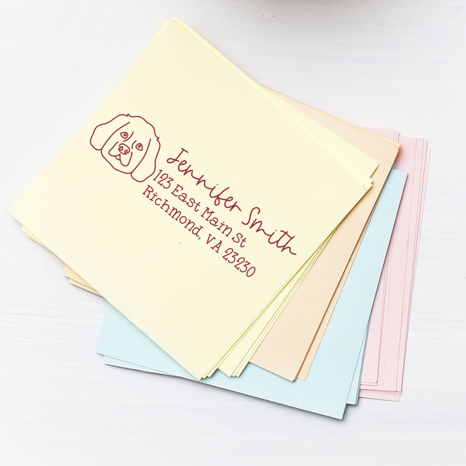 Westie Dog Address Stamp Pre-Inked - Engineer Seal Stamps