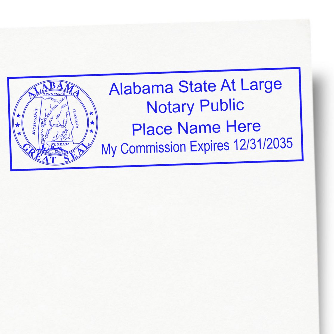 Soft Seal Alabama Notary Embossing Seal with Rectangular MaxLight Rectangular MaxLight Notary Stamp Kit