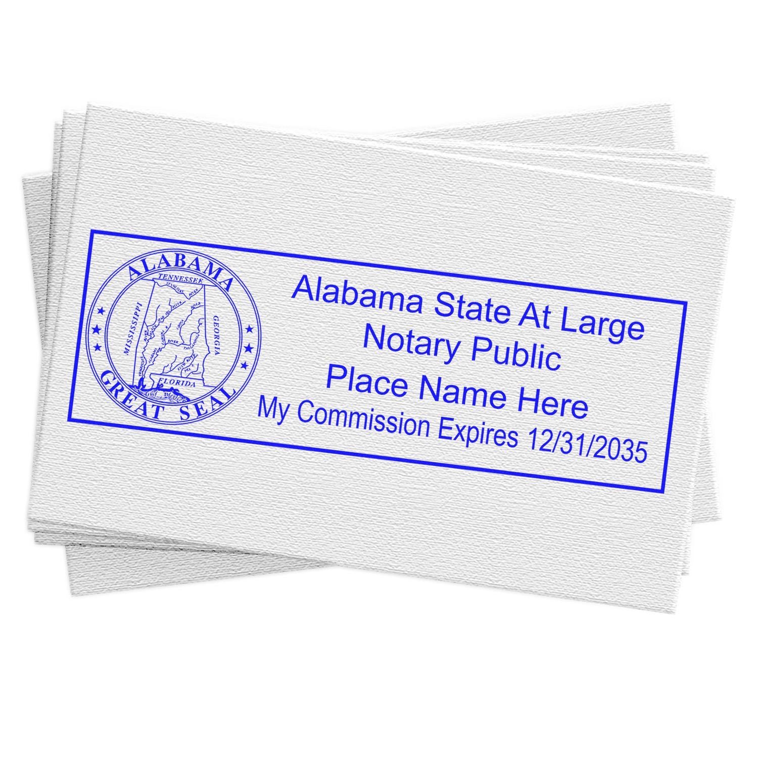 Alabama Rectangular Slim Notary Stamp and Seal Kit - Engineer Seal Stamps