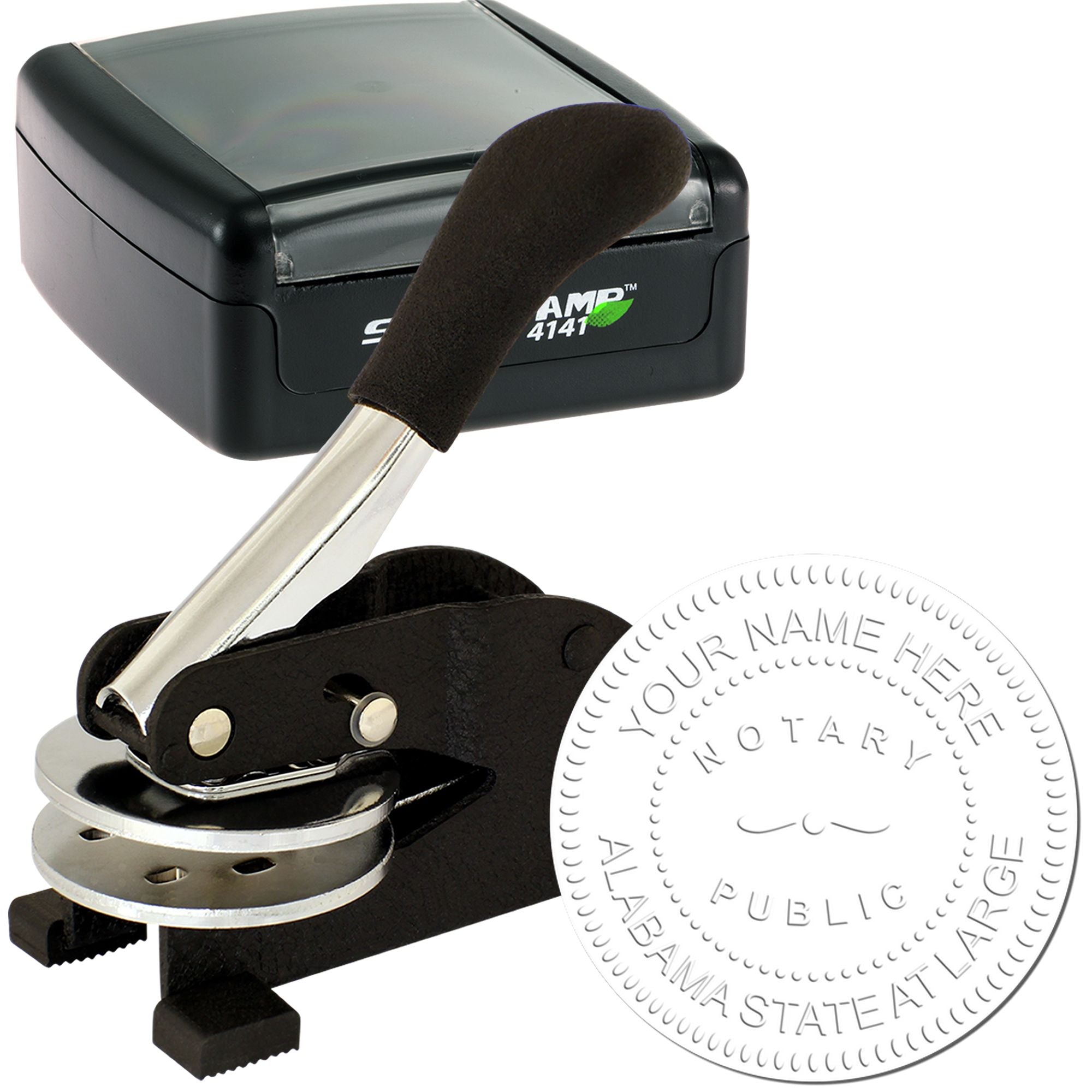 Alabama Notary Desk Seal with Alabama Round Notary Stamp Kit - Engineer Seal Stamps