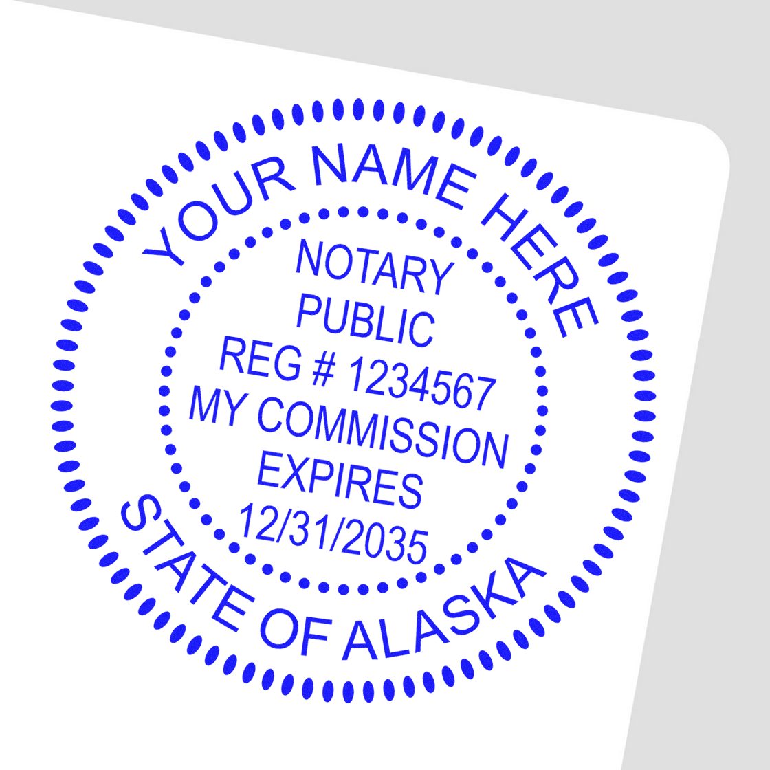 Alaska Soft Notary Supply Kit with Stamp and Notary Seal - Engineer Seal Stamps