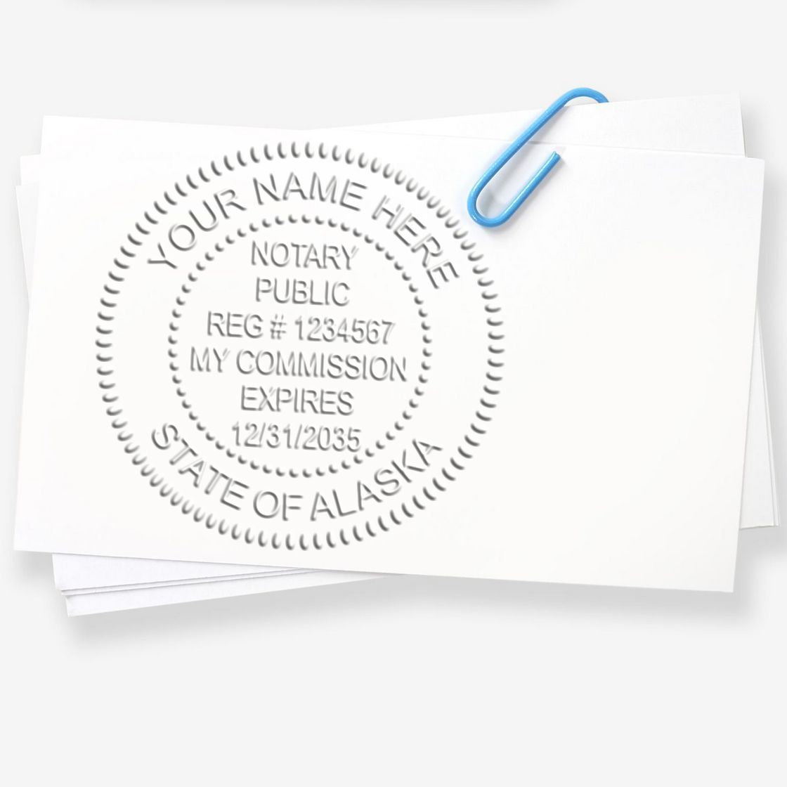 Alaska Notary Stamp and Seal Bundle with Notary Desk Seal and Round Wood Notary Stamp - Engineer Seal Stamps