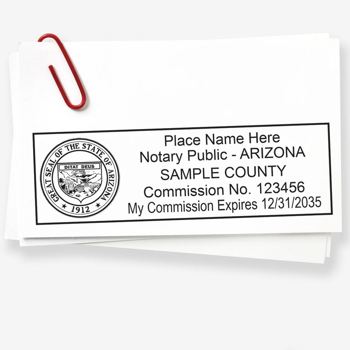 Arizona Notary Stamp and Arizona Notary Seal Bundle Kit with Soft Seal and Rectangular Wood Stamp - Engineer Seal Stamps
