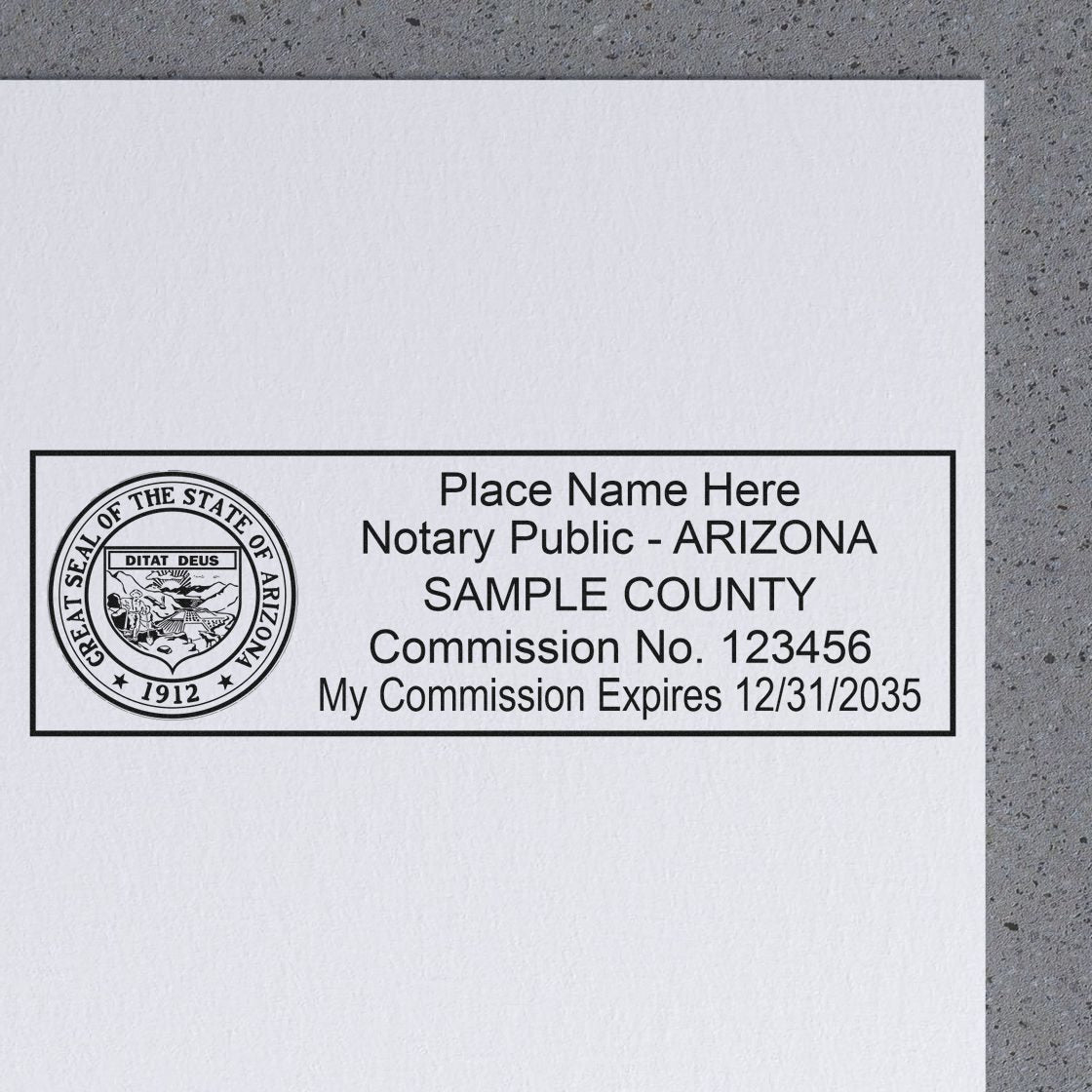 Arizona Notary Desk Seal with Rectangular Self Inking Notary Stamp Bundle - Engineer Seal Stamps