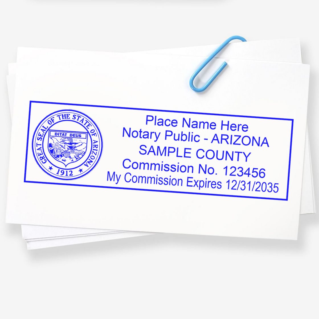 Rectangular Slim and Hybrid Seal Arizona Notary Supply Stamp and Seal Kit - Engineer Seal Stamps