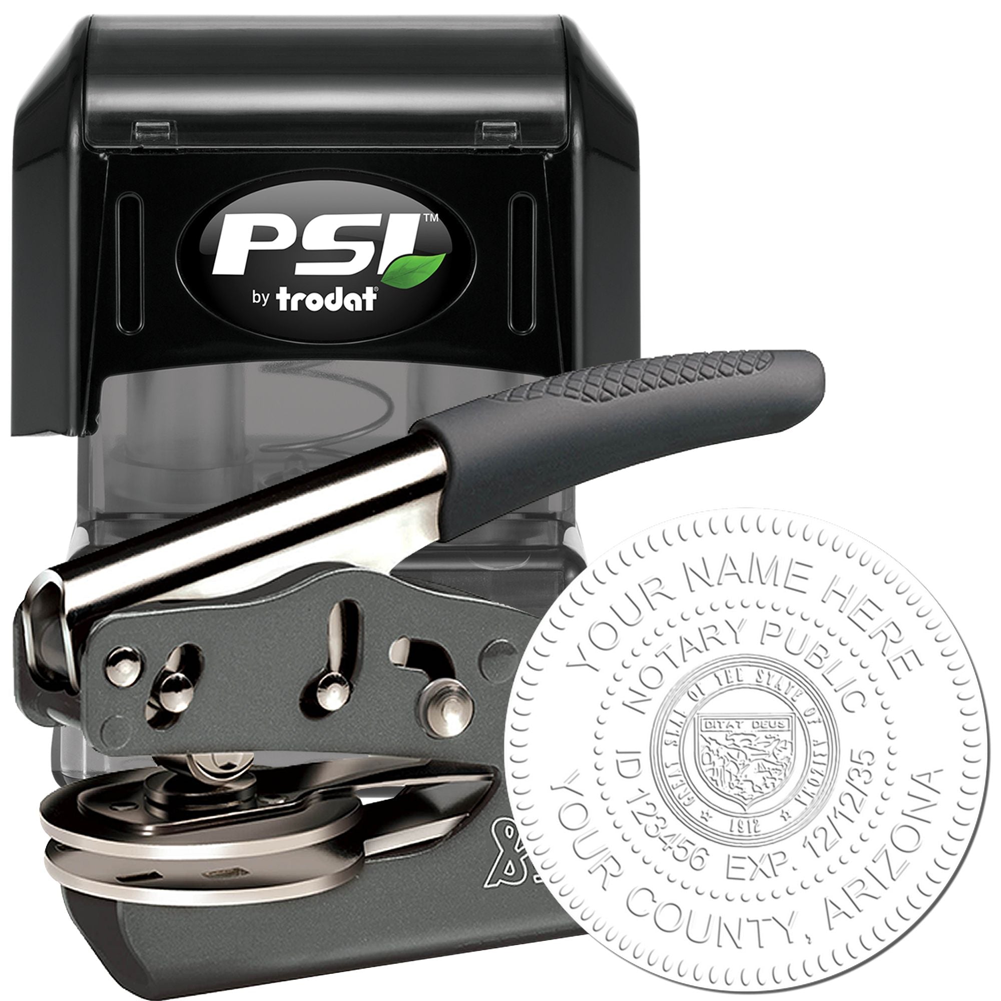 Arizona Pre-Inked Notary Public Stamp and Notary Embosser Kit - Engineer Seal Stamps