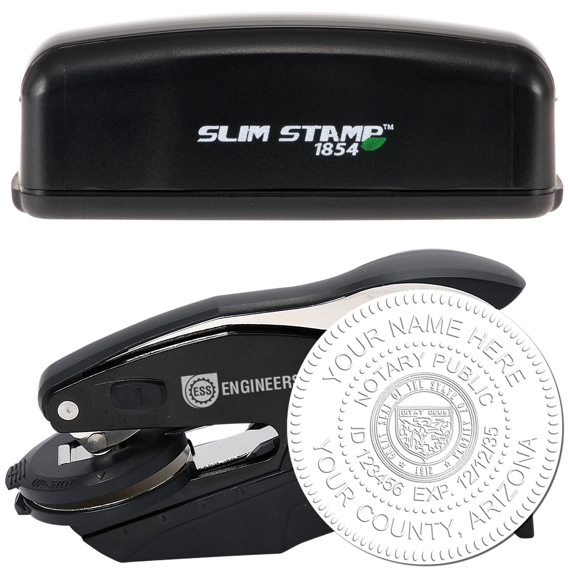 Rectangular Slim and Hybrid Seal Arizona Notary Supply Stamp and Seal Kit - Engineer Seal Stamps