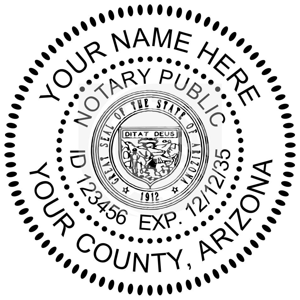 Arizona Notary Seal Imprint Example