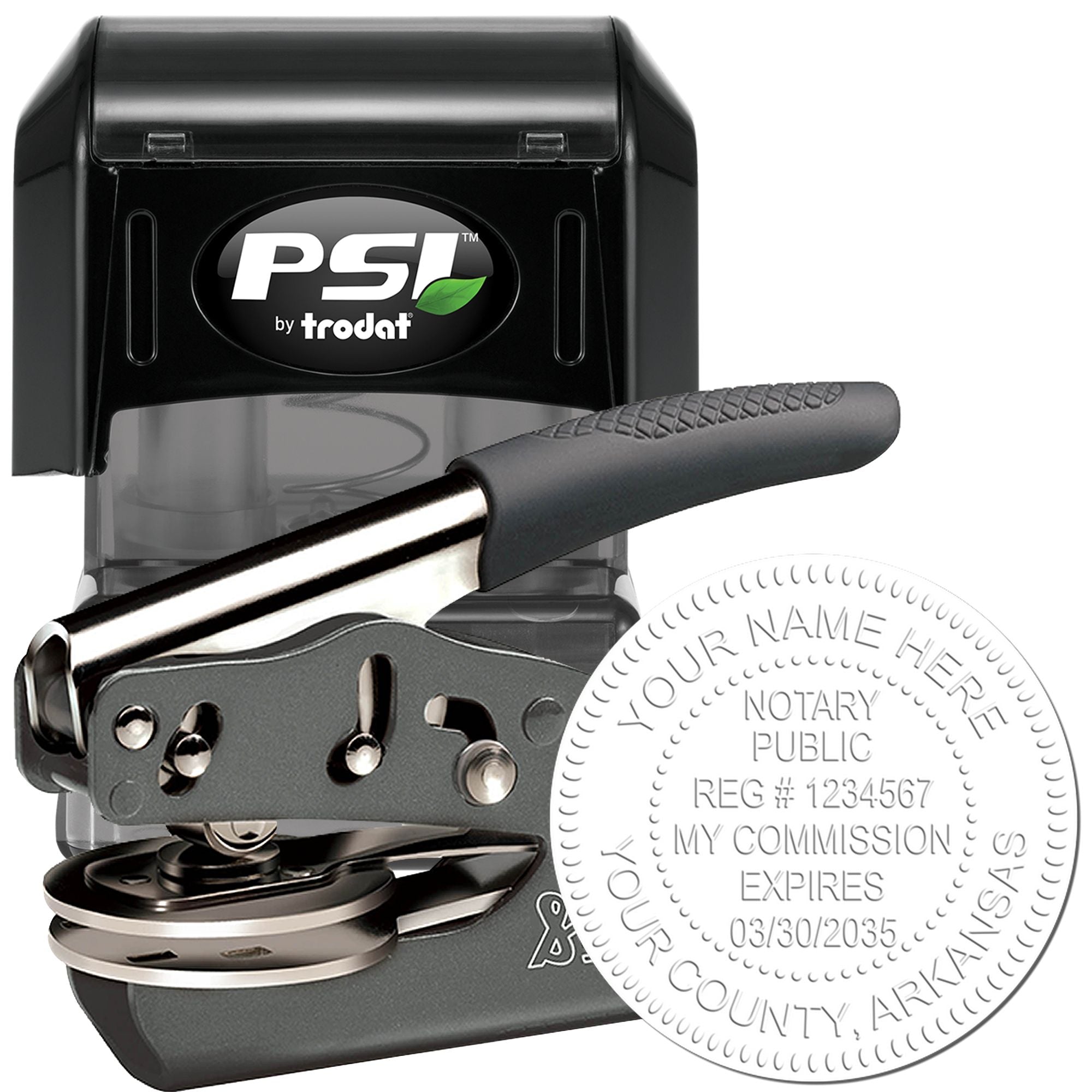 Arkansas Pre-Inked Notary Public Stamp and Notary Embosser Kit - Engineer Seal Stamps