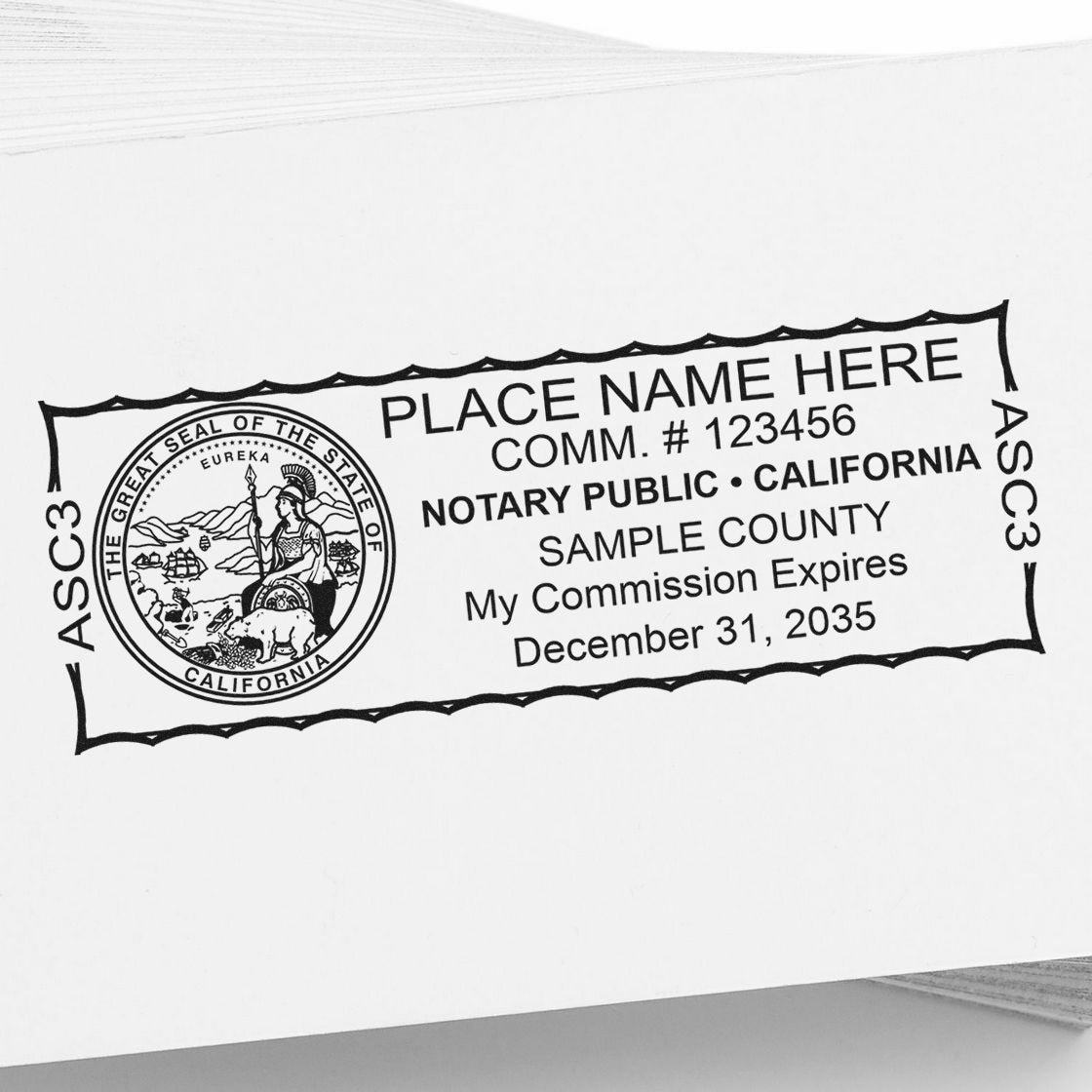 CA Hybrid Seal and Notary Rectangular Wood Stamp Kit - Engineer Seal Stamps