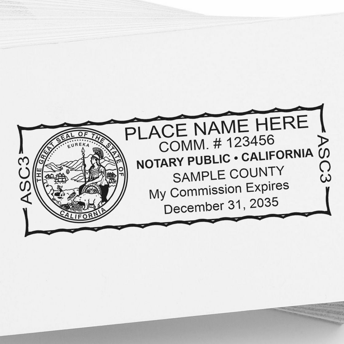 Rectangular Self Inking California Notary Stamp and California Notary Soft Seal - Engineer Seal Stamps