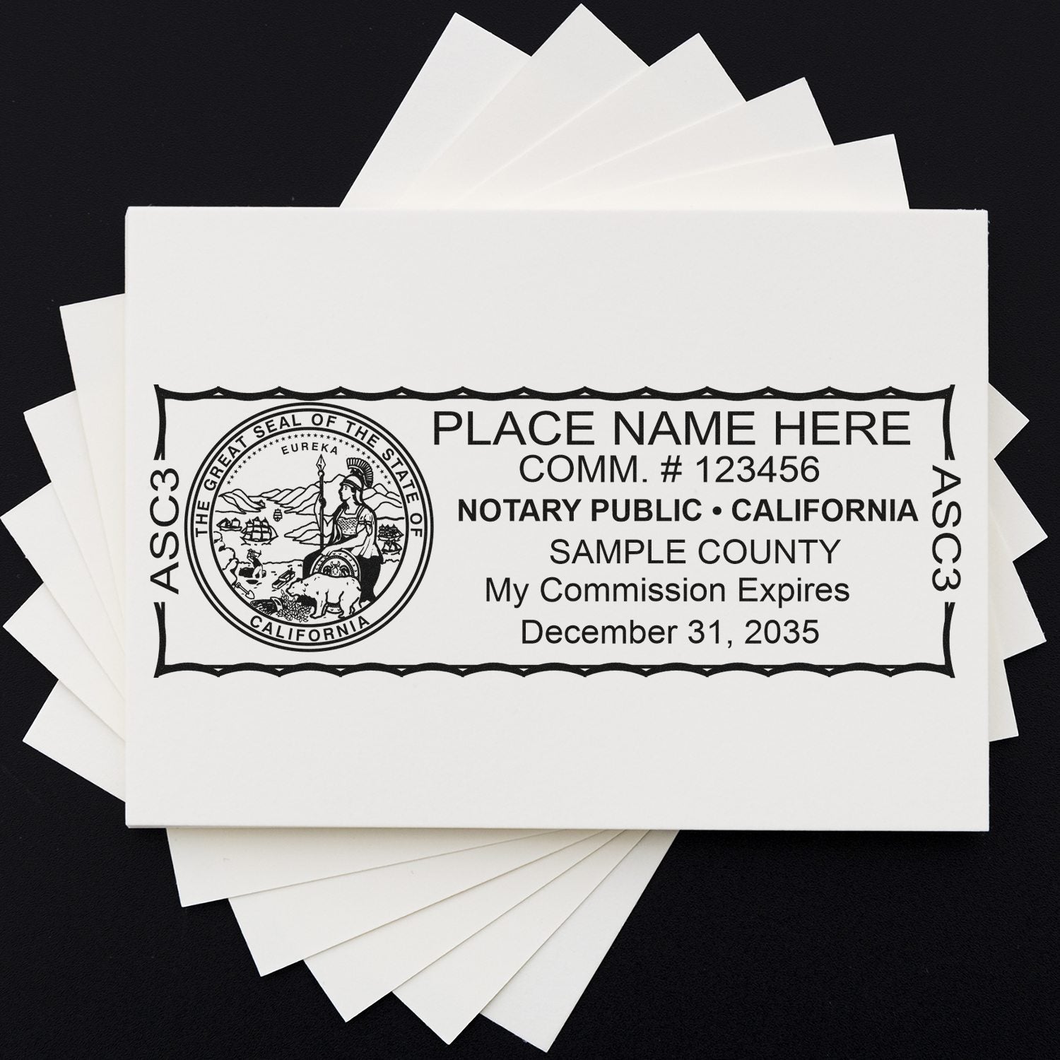 Rectangular PSI California Notary Stamp and California Notary Seal Bundle - Engineer Seal Stamps