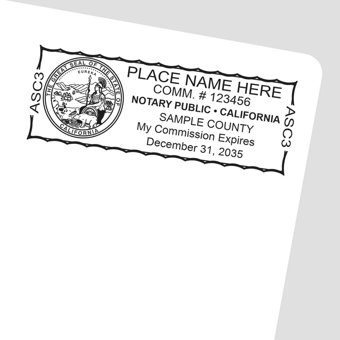 Soft Seal California Notary Embossing Seal with Rectangular MaxLight Rectangular MaxLight Notary Stamp Kit - Engineer Seal Stamps