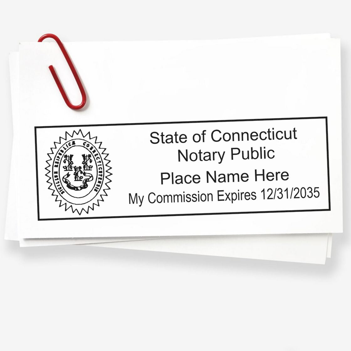 Connecticut Notary Desk Seal with Rectangular Self Inking Notary Stamp Bundle - Engineer Seal Stamps