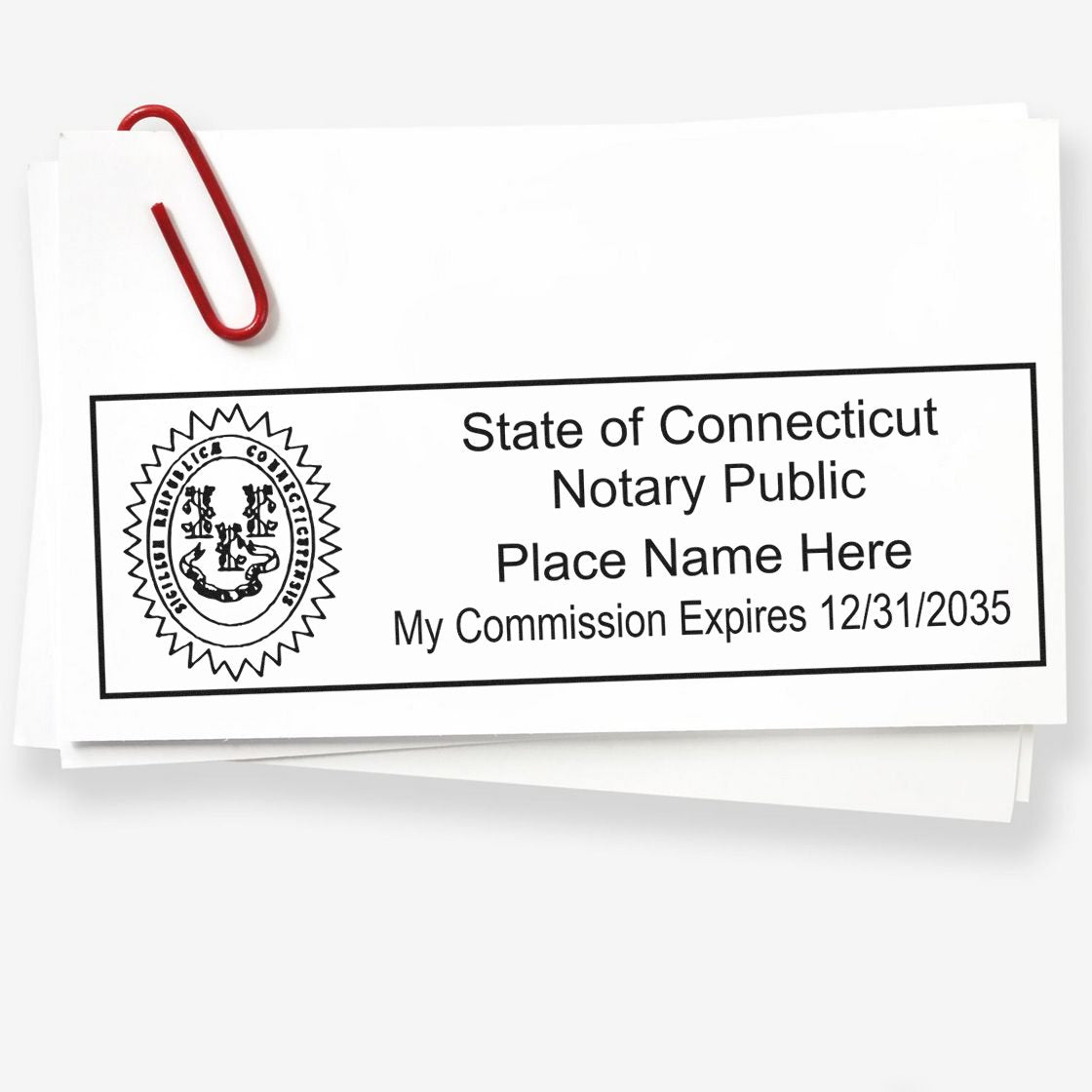Rectangular PSI Connecticut Notary Stamp and Connecticut Notary Seal Bundle - Engineer Seal Stamps