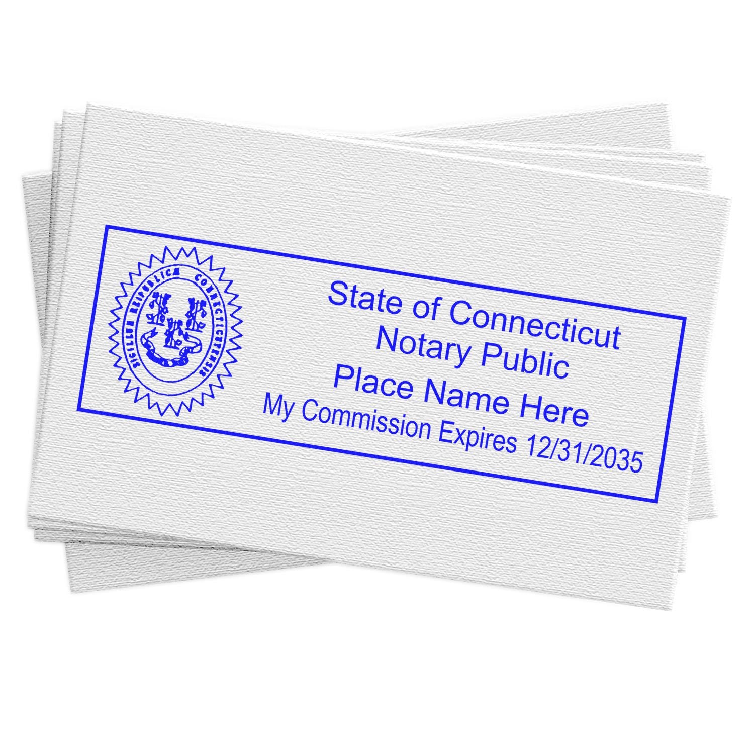 Rectangular MaxLight Notary Stamp CT and Connecticut Notary Public Desk Seal Embosser Kit - Engineer Seal Stamps