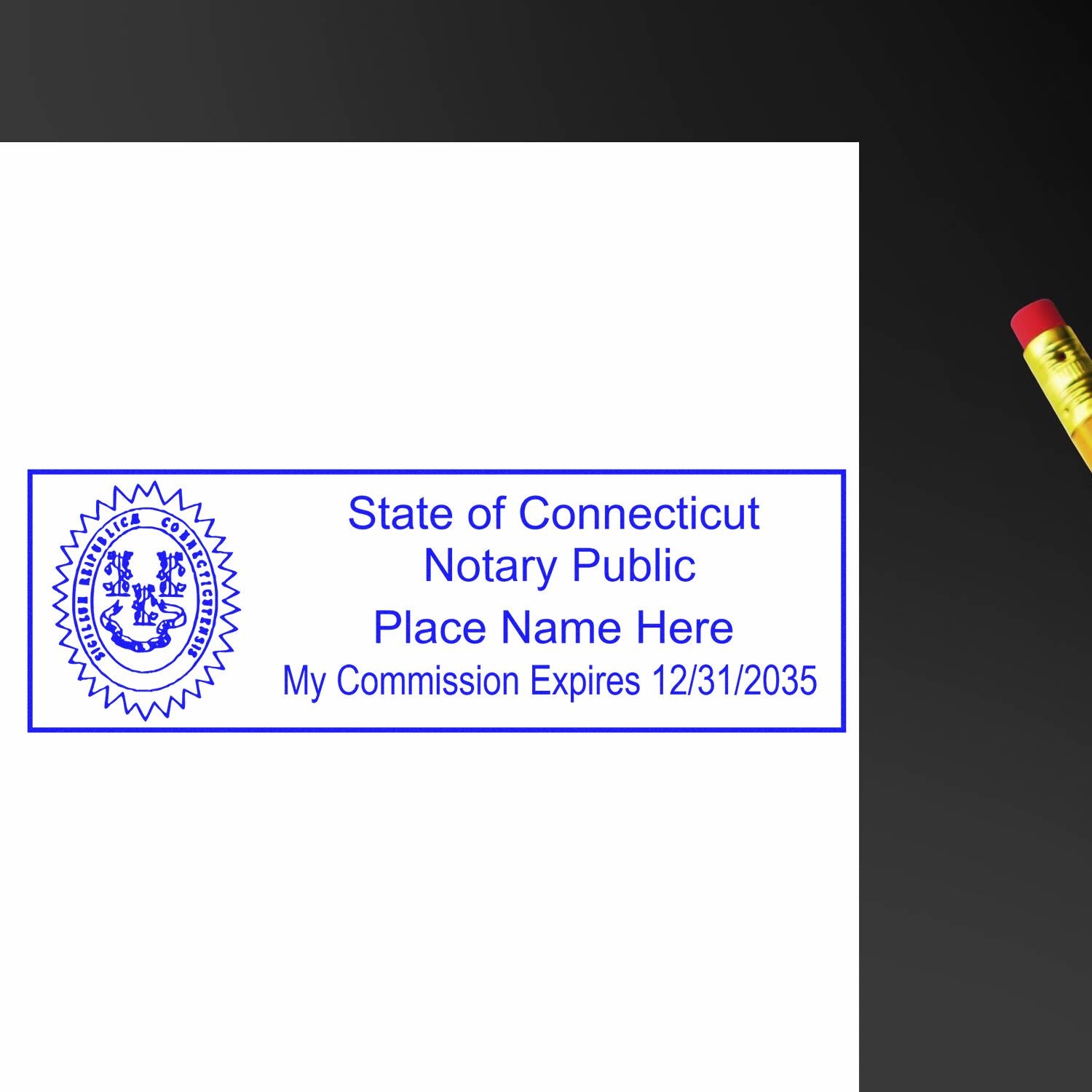 Connecticut Rectangular Slim Notary Stamp and Seal Kit - Engineer Seal Stamps
