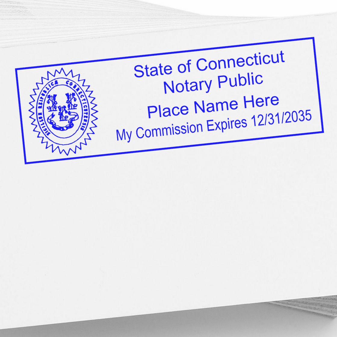 Connecticut Rectangular Slim Notary Stamp and Seal Kit - Engineer Seal Stamps