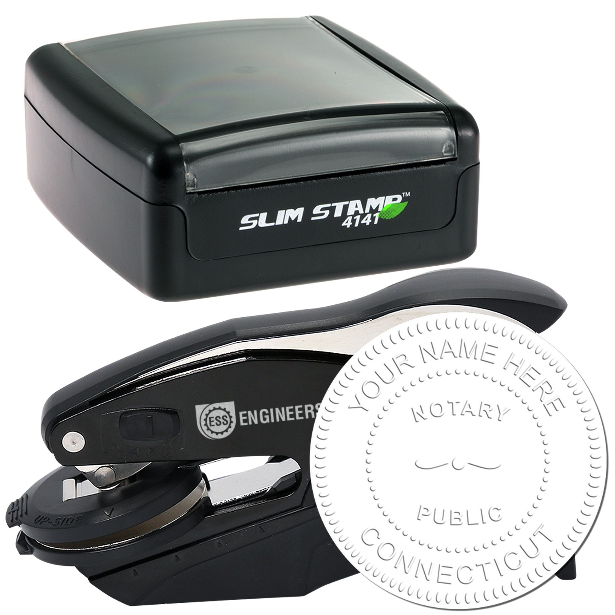 Portable CT Notary Seal and Stamp Kit for Connecticut Notary - Engineer Seal Stamps
