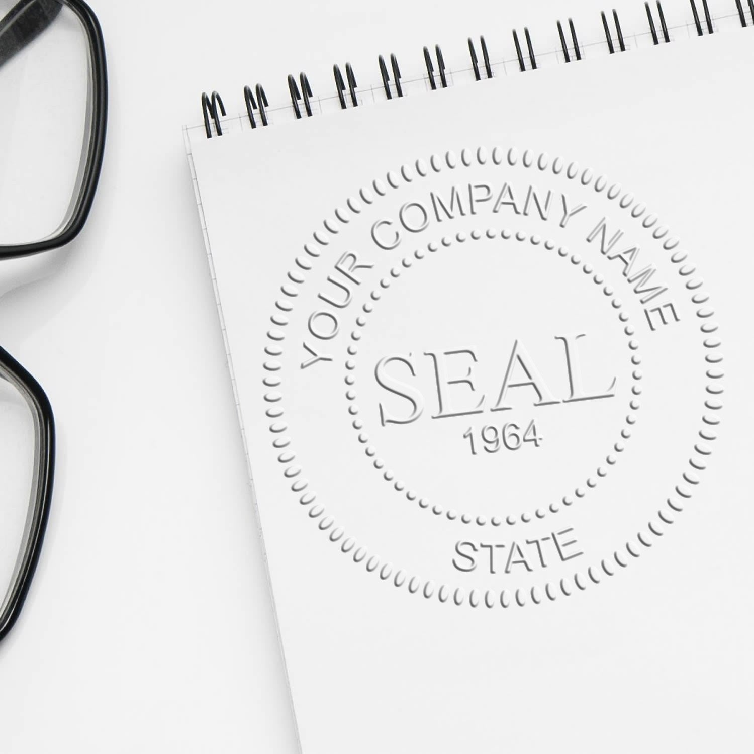 Handheld Standard Seal and Stamp with Date Kit with Self-Inking Stamp - Engineer Seal Stamps