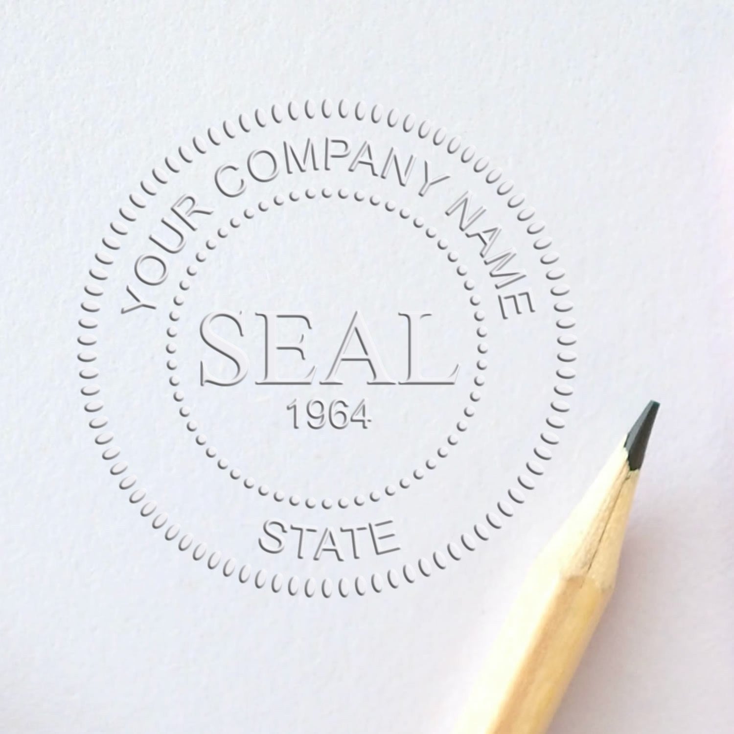 Long Reach Standard Seal with Date - Engineer Seal Stamps