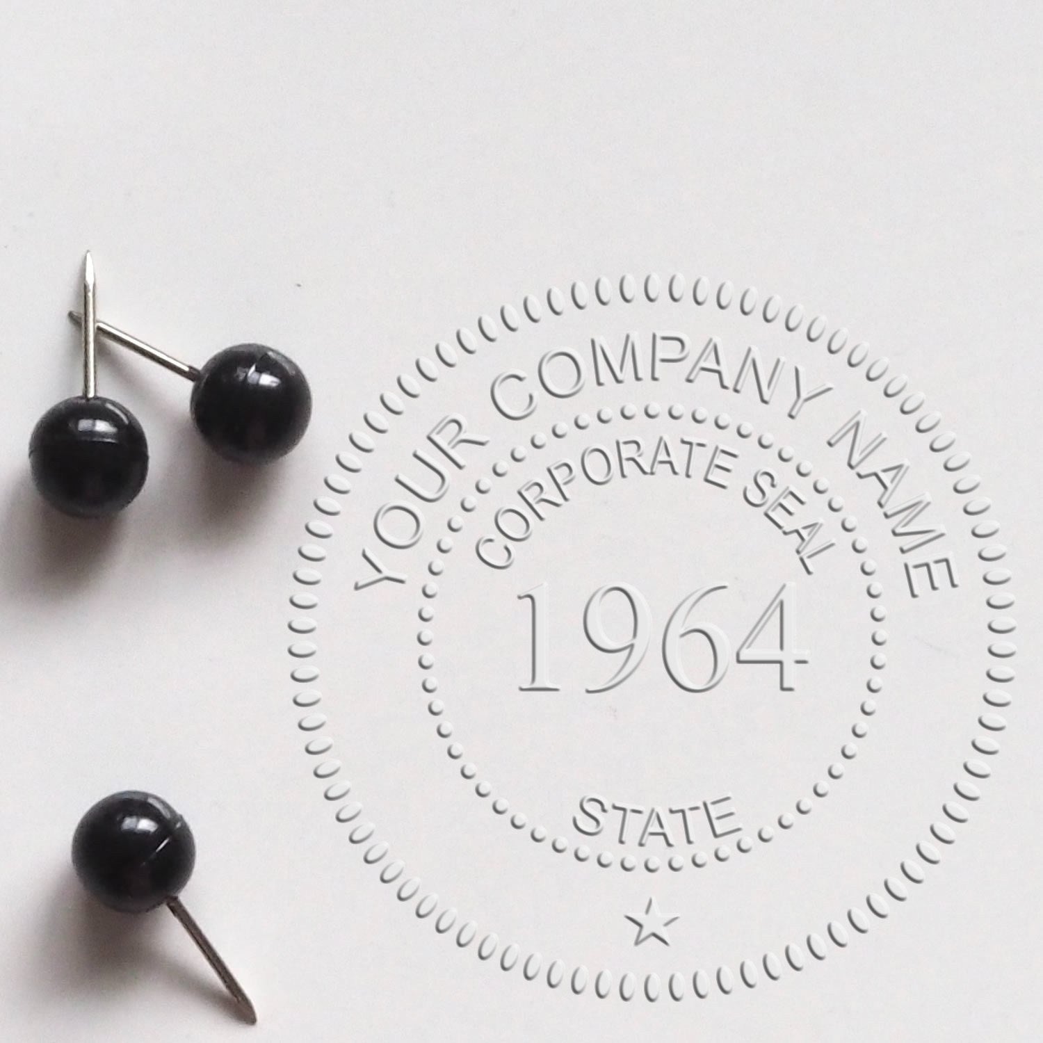 Desk Corpoate Seal with Year - Engineer Seal Stamps