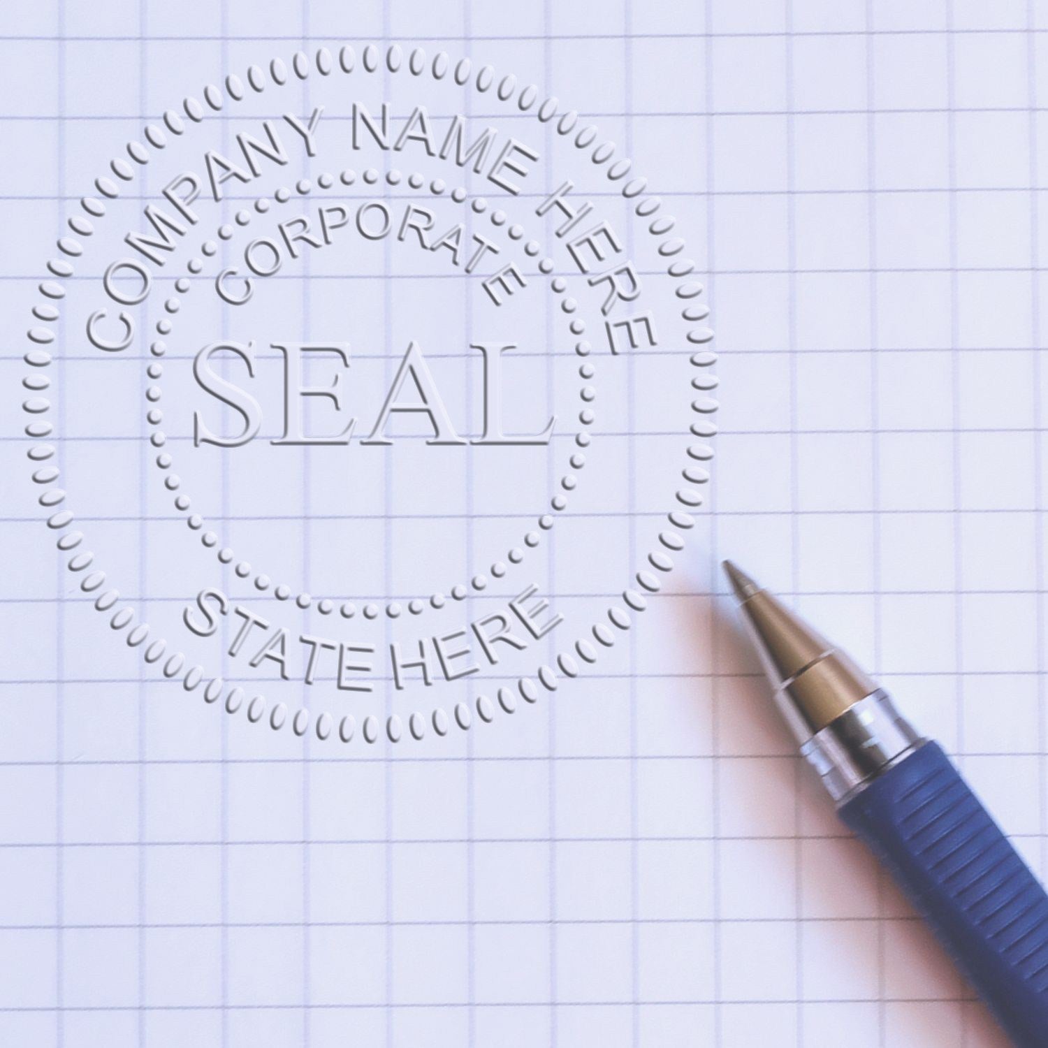 Cast Iron Desk Corporate Seal - Engineer Seal Stamps