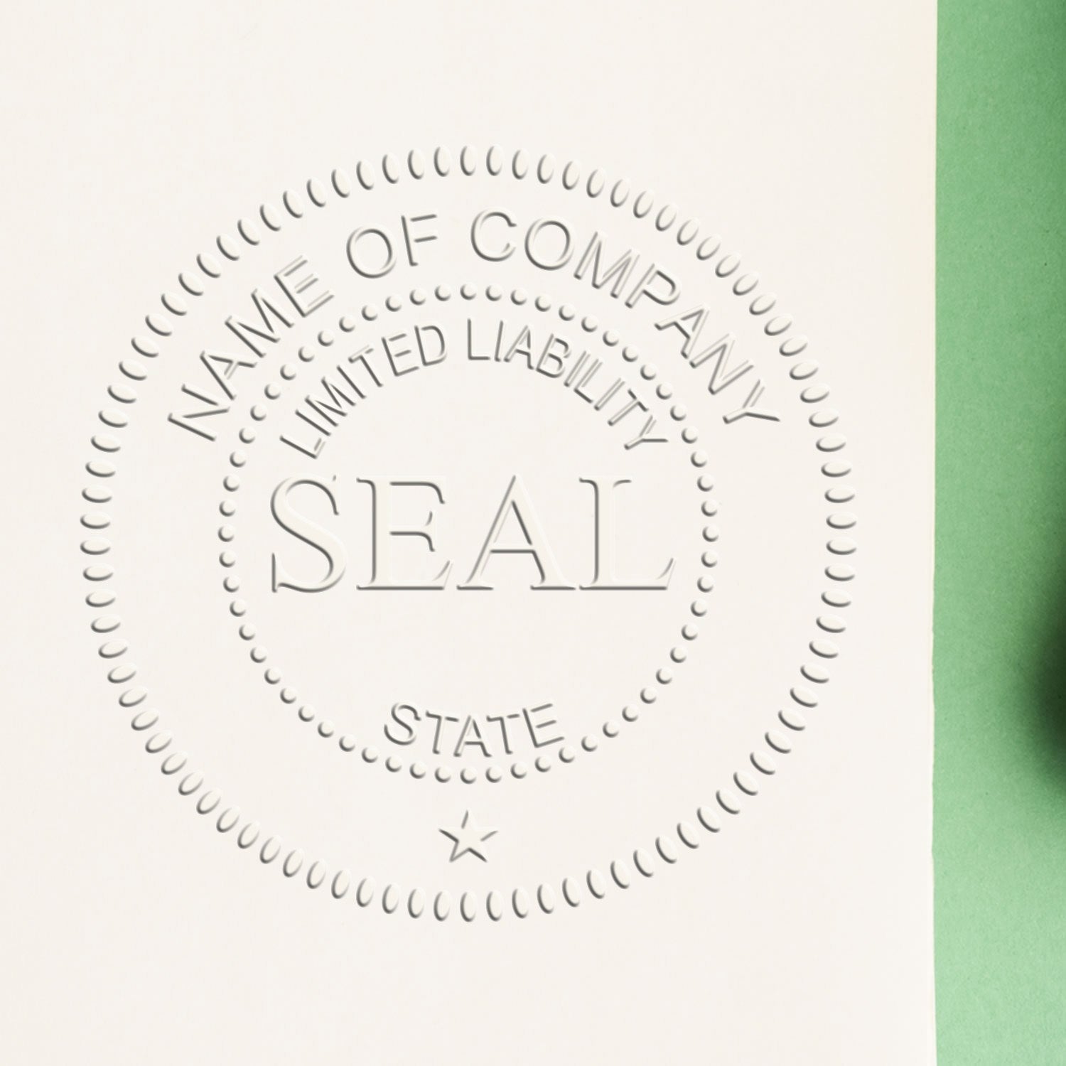 Soft Seal Limited Liablity Seal with Star Combo with Slim Pre-Inked Stamp - Engineer Seal Stamps